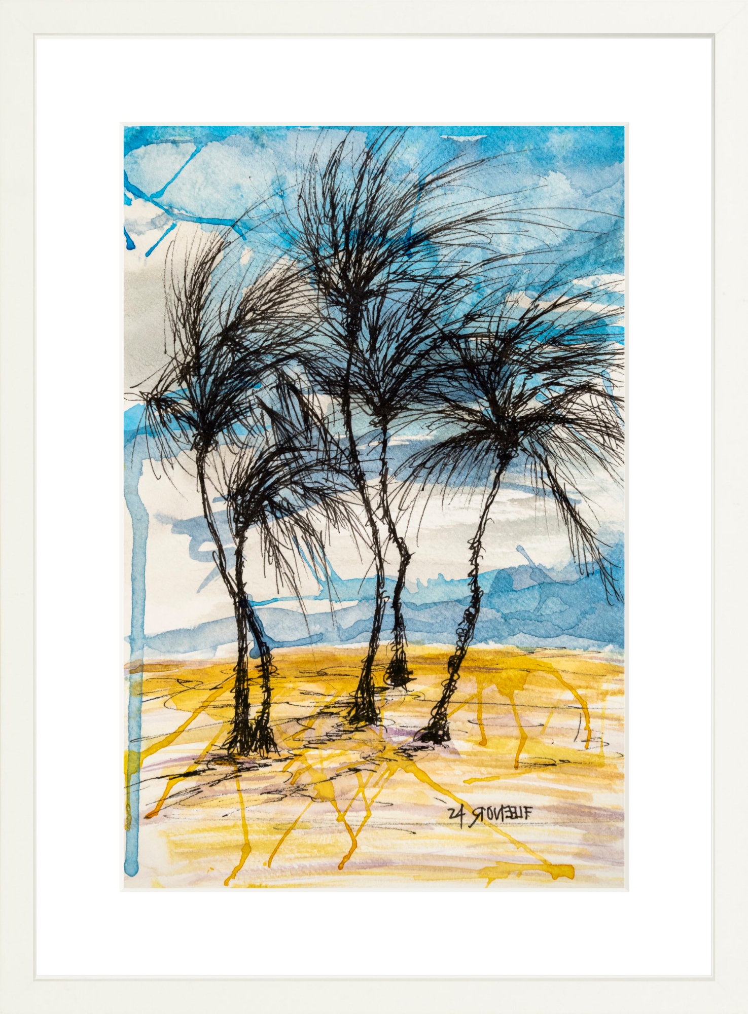 #Framed Print_12x18”_White