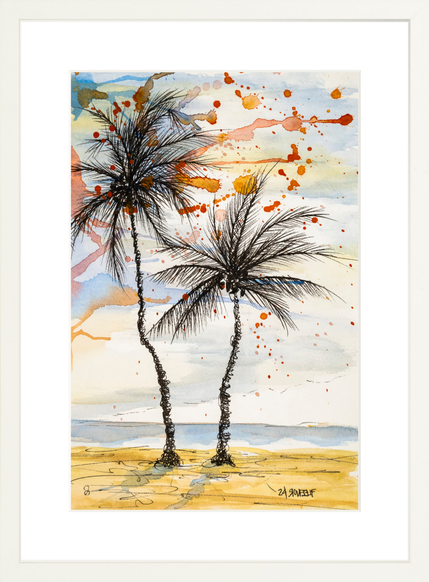 #Framed Print_12x18”_White