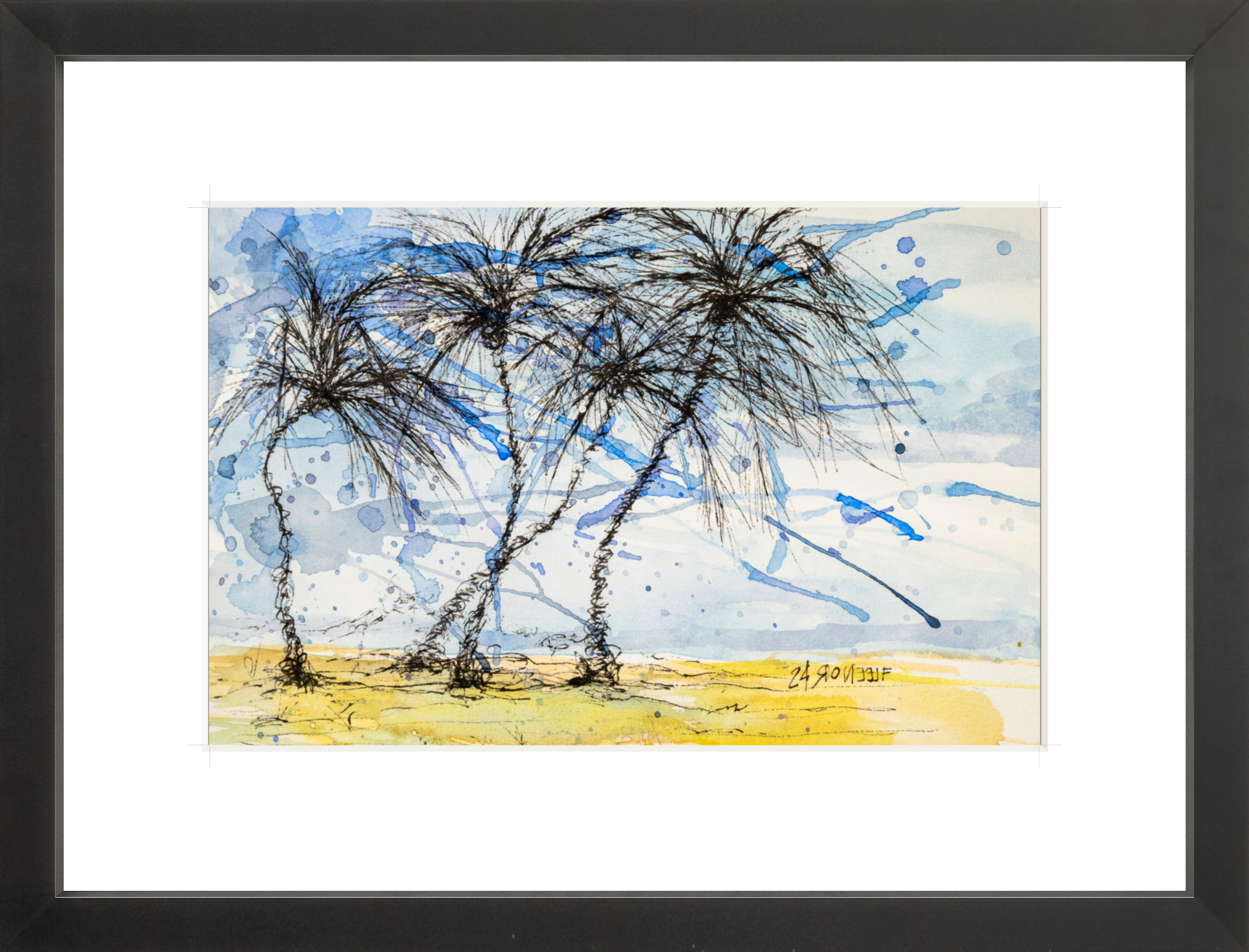 #Framed Print_12x8"_Black