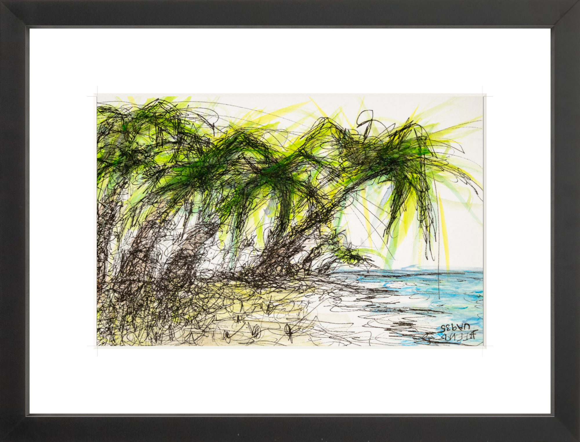 #Framed Print_12x8"_Black