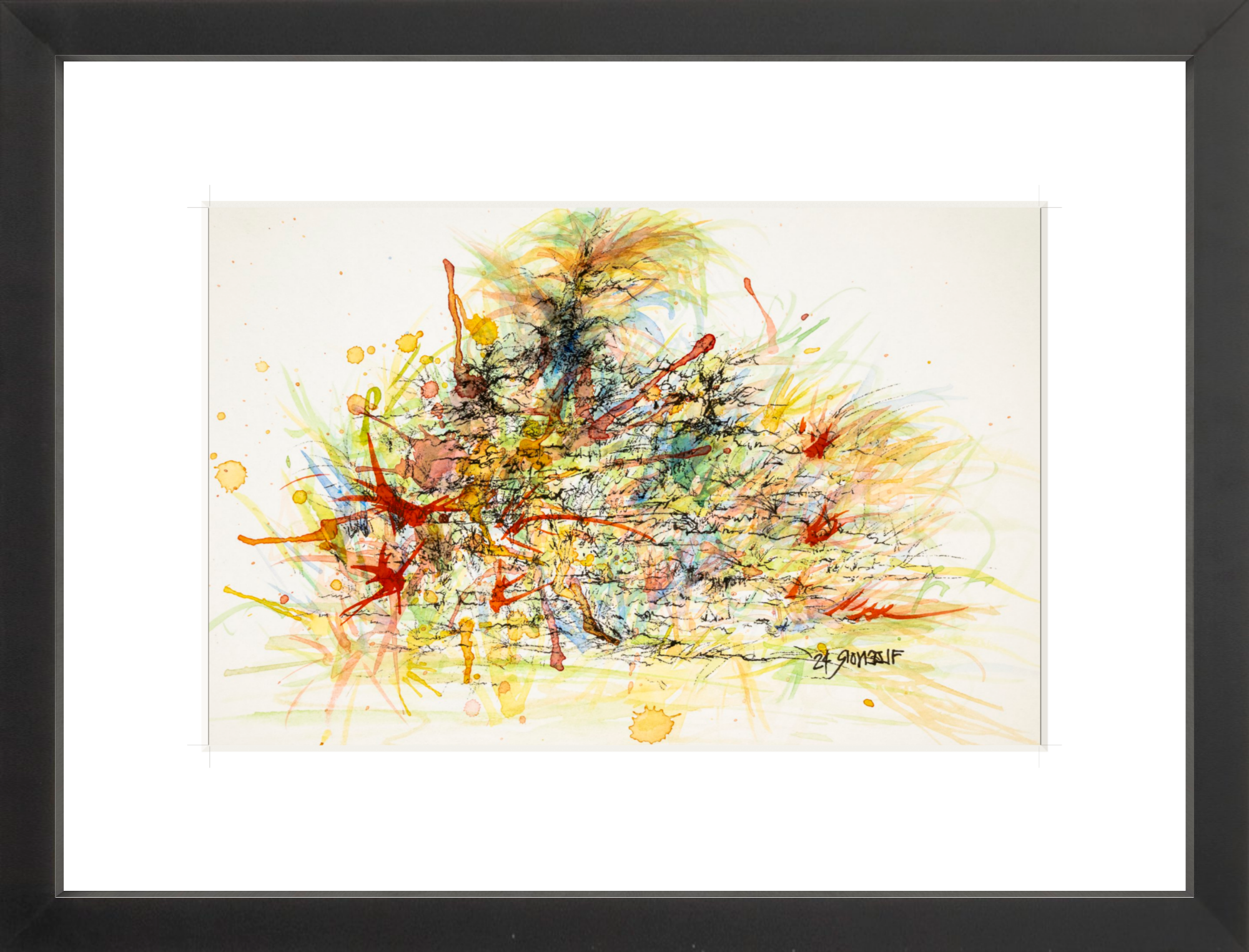 #Framed Print_12x8"_Black