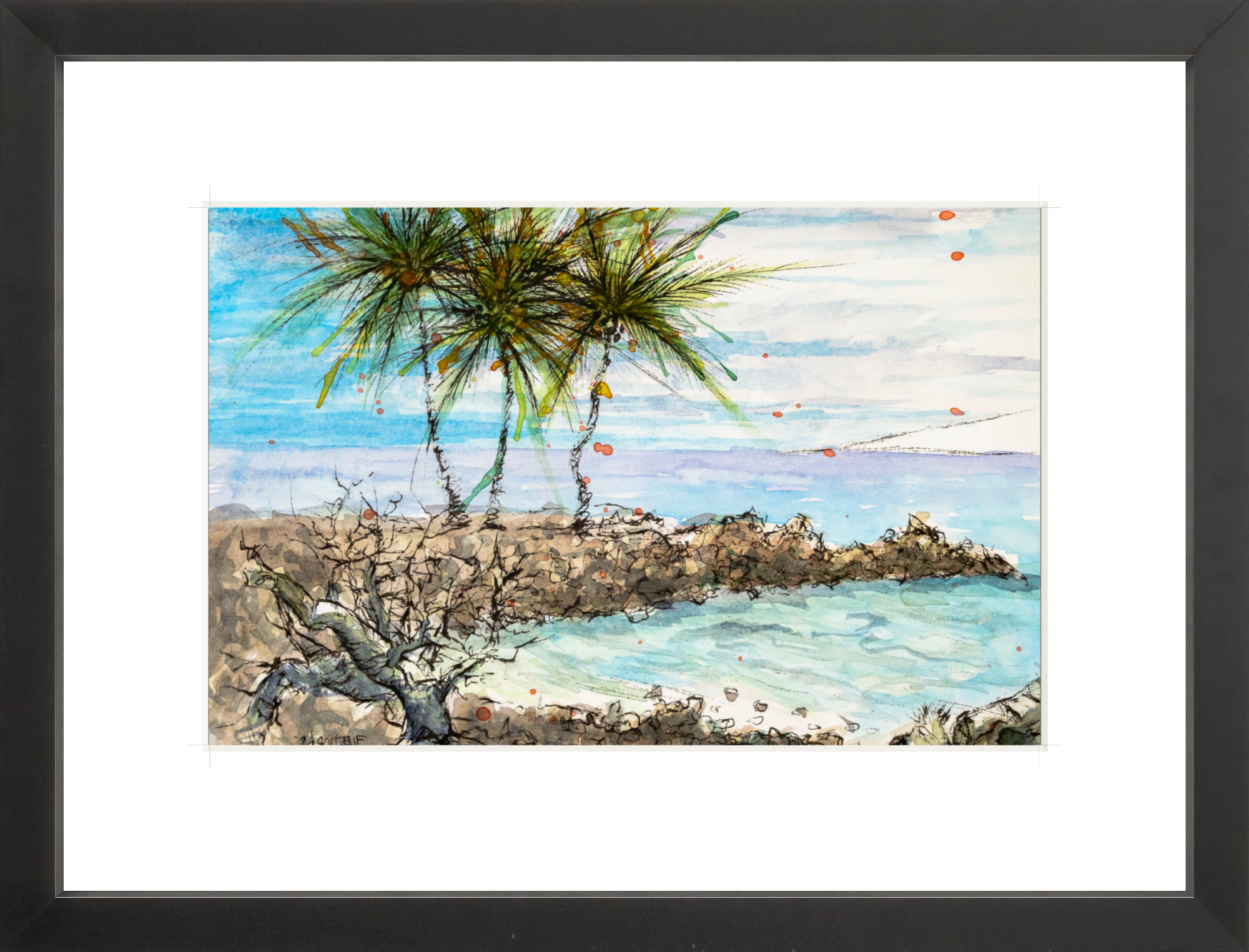 #Framed Print_12x8"_Black