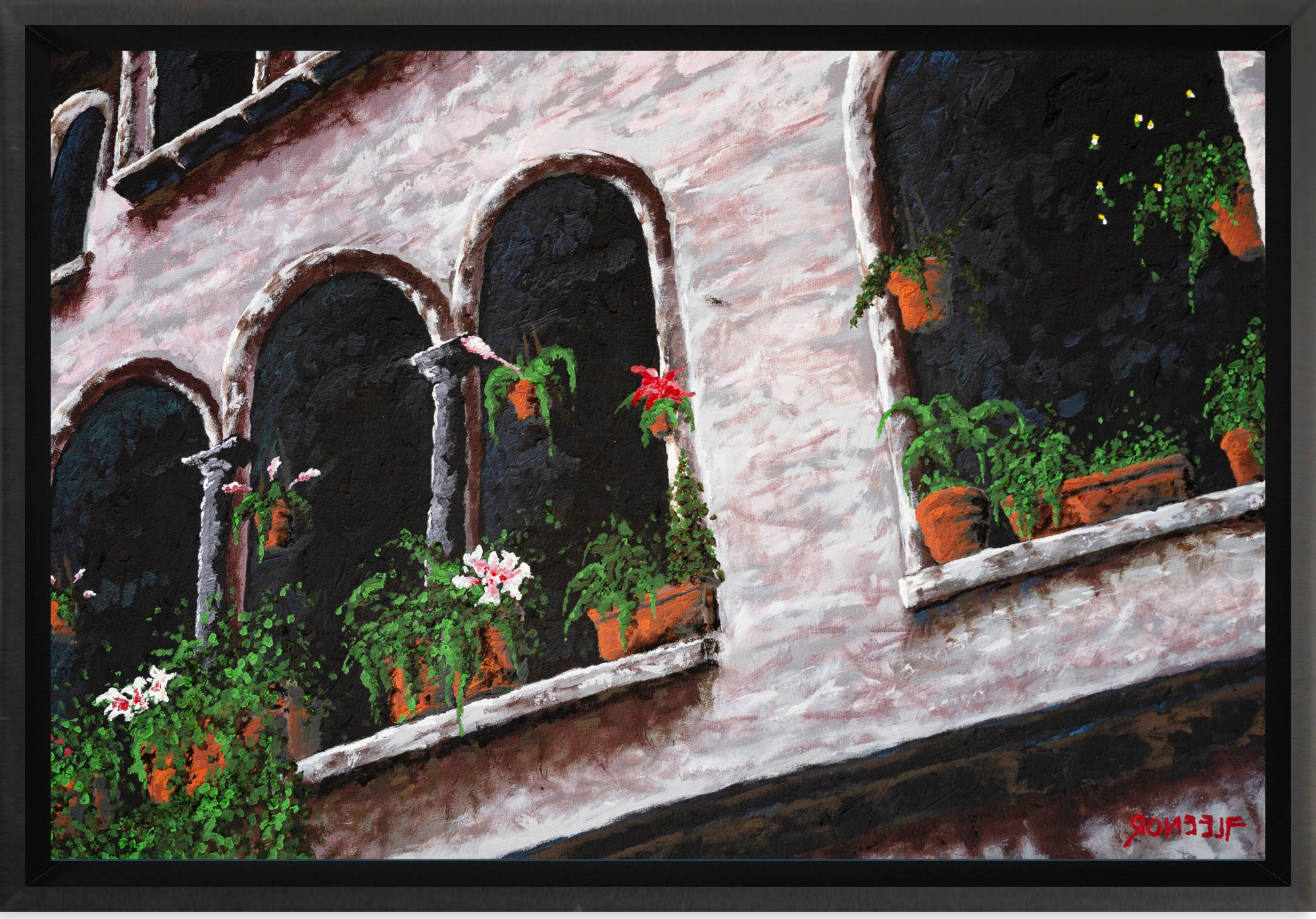 #Framed Canvas_12x8"_Black