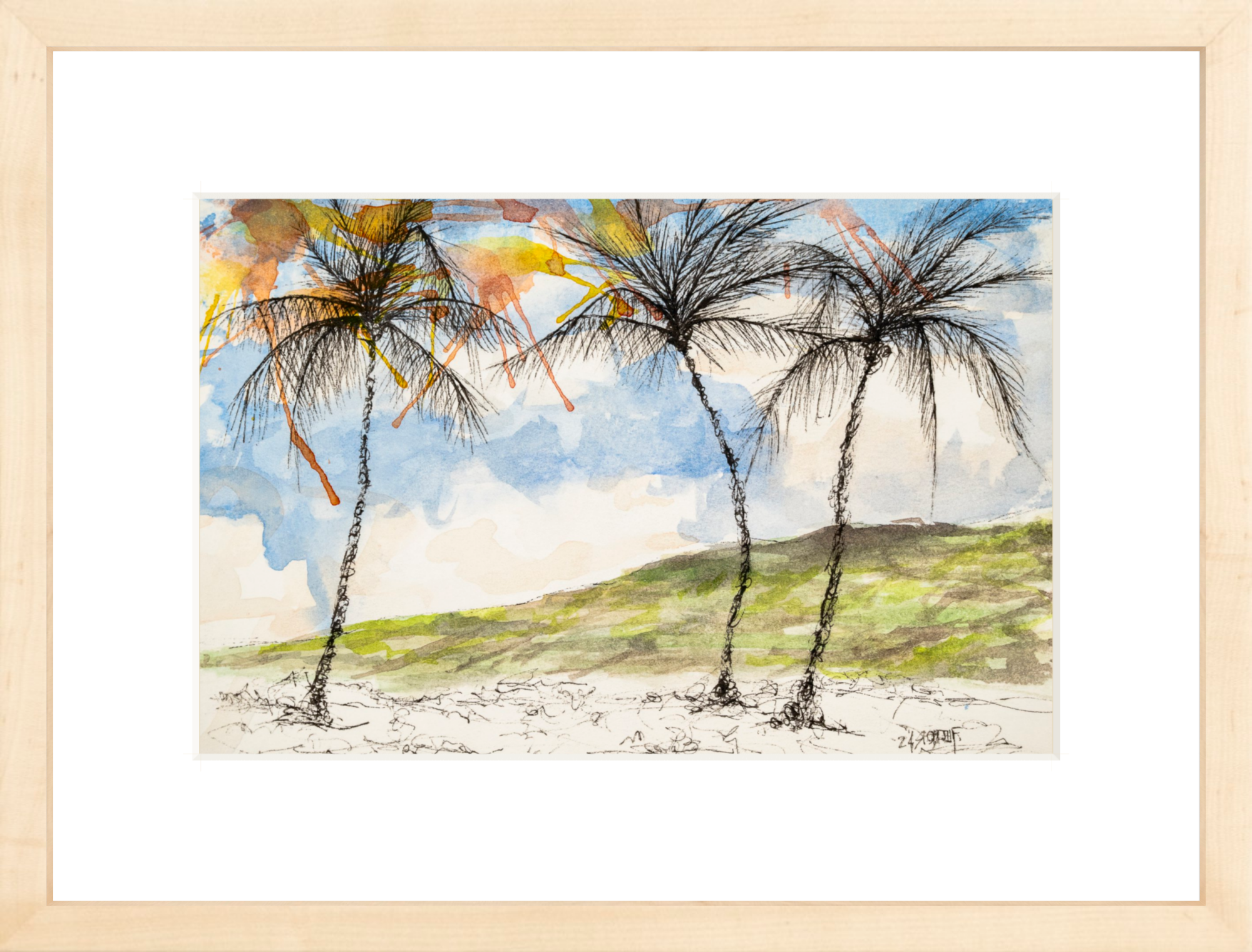 #Framed Print_12x8"_Natural