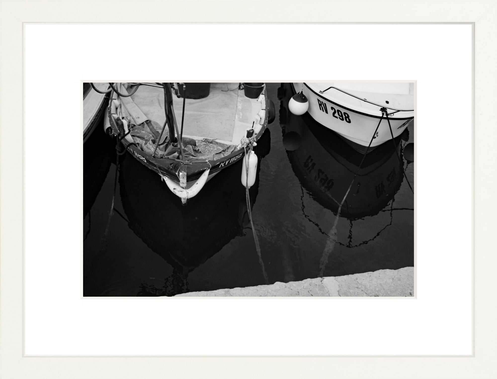 #Framed Print_12x8"_White