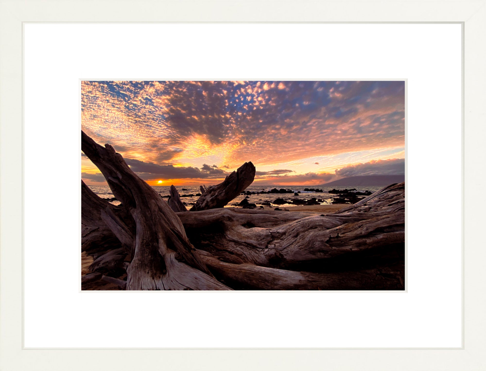 #Framed Print_12x8"_White