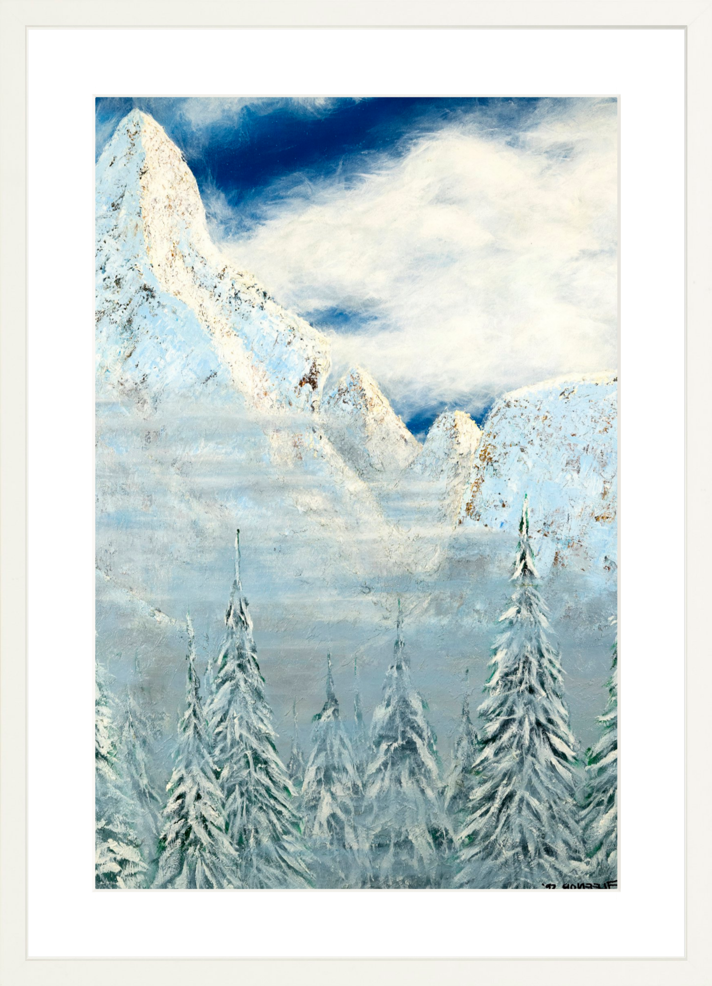 #Framed Print_16x24"_White