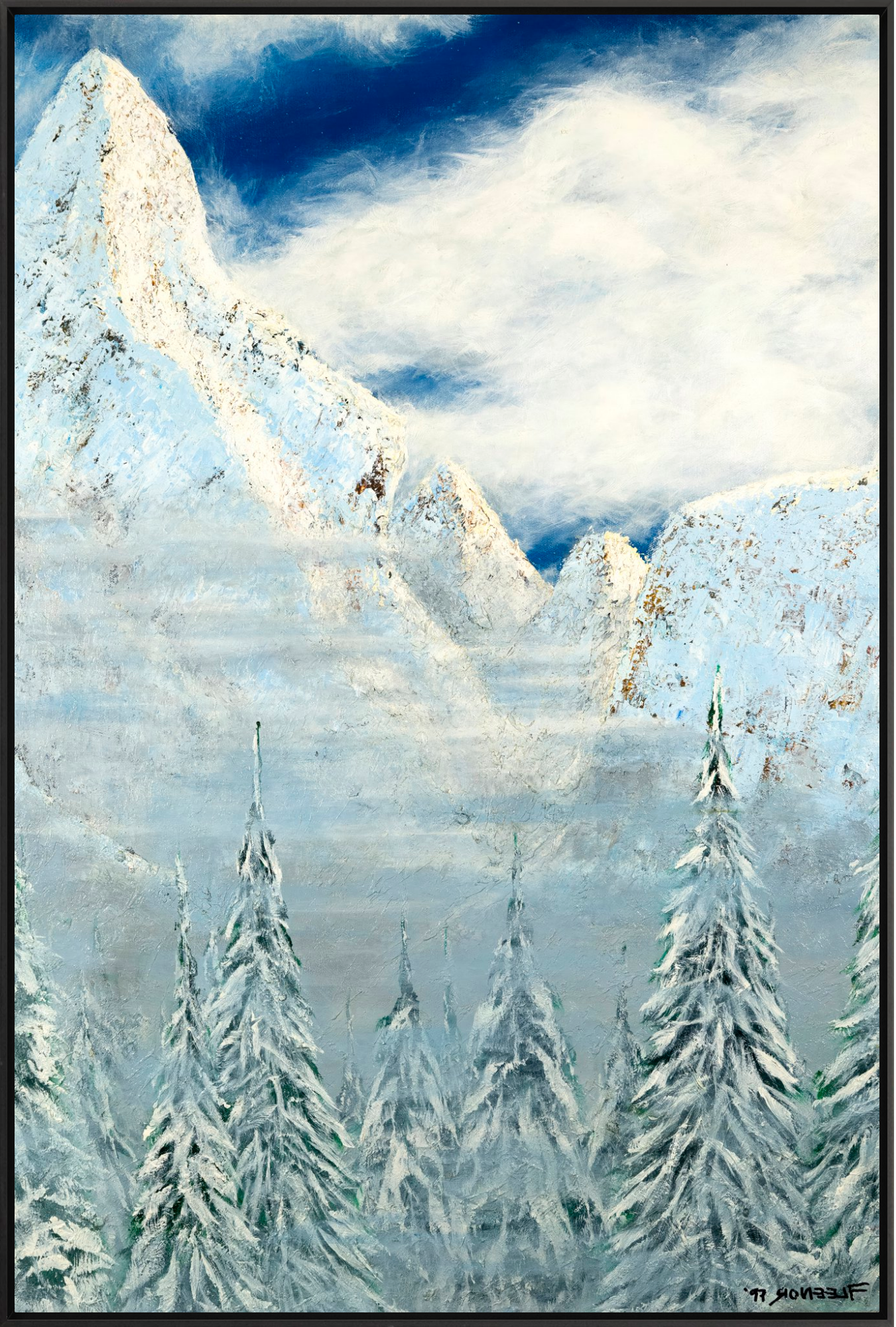 #Framed Canvas_30x45"_Black