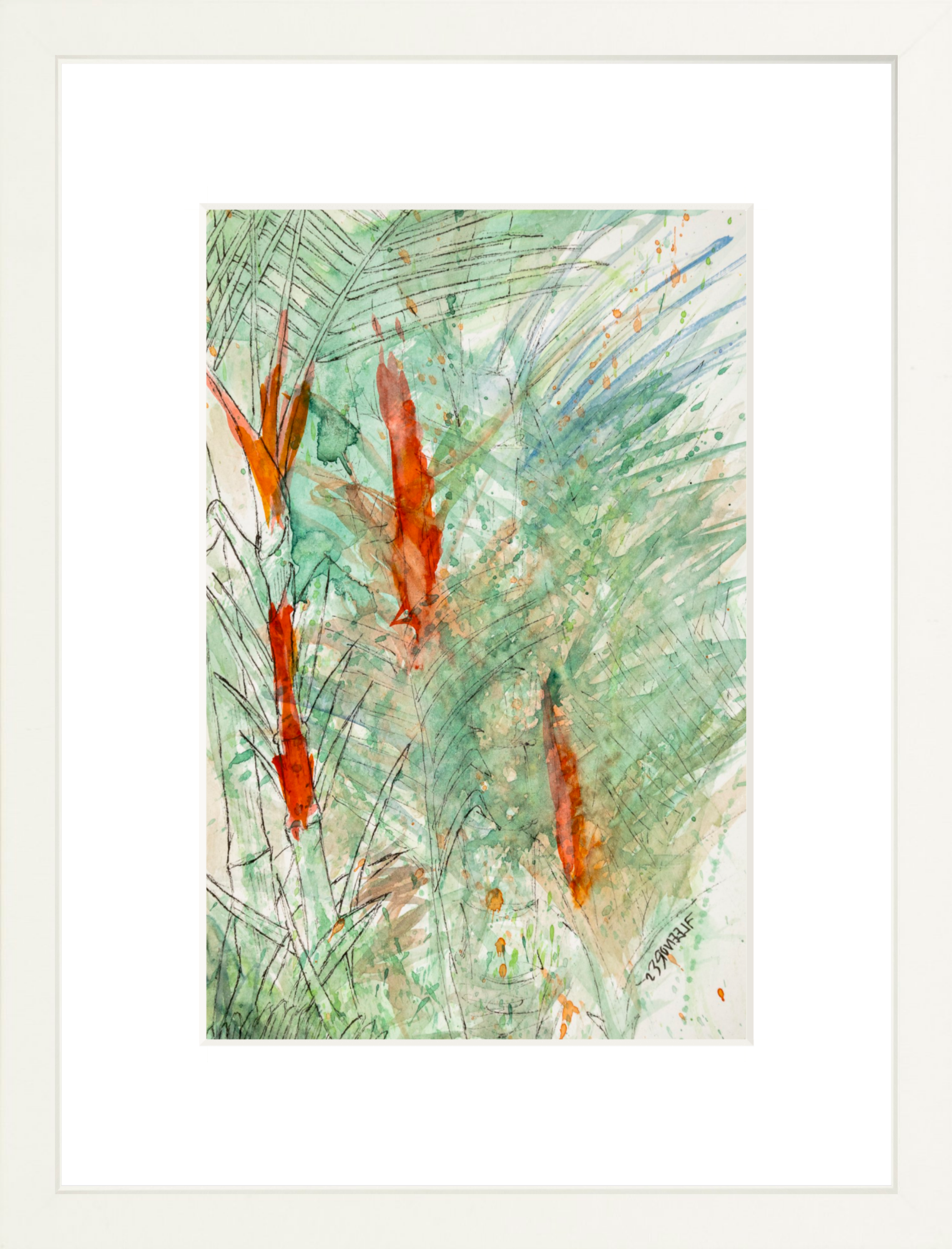 #Framed Print_8x12"_White