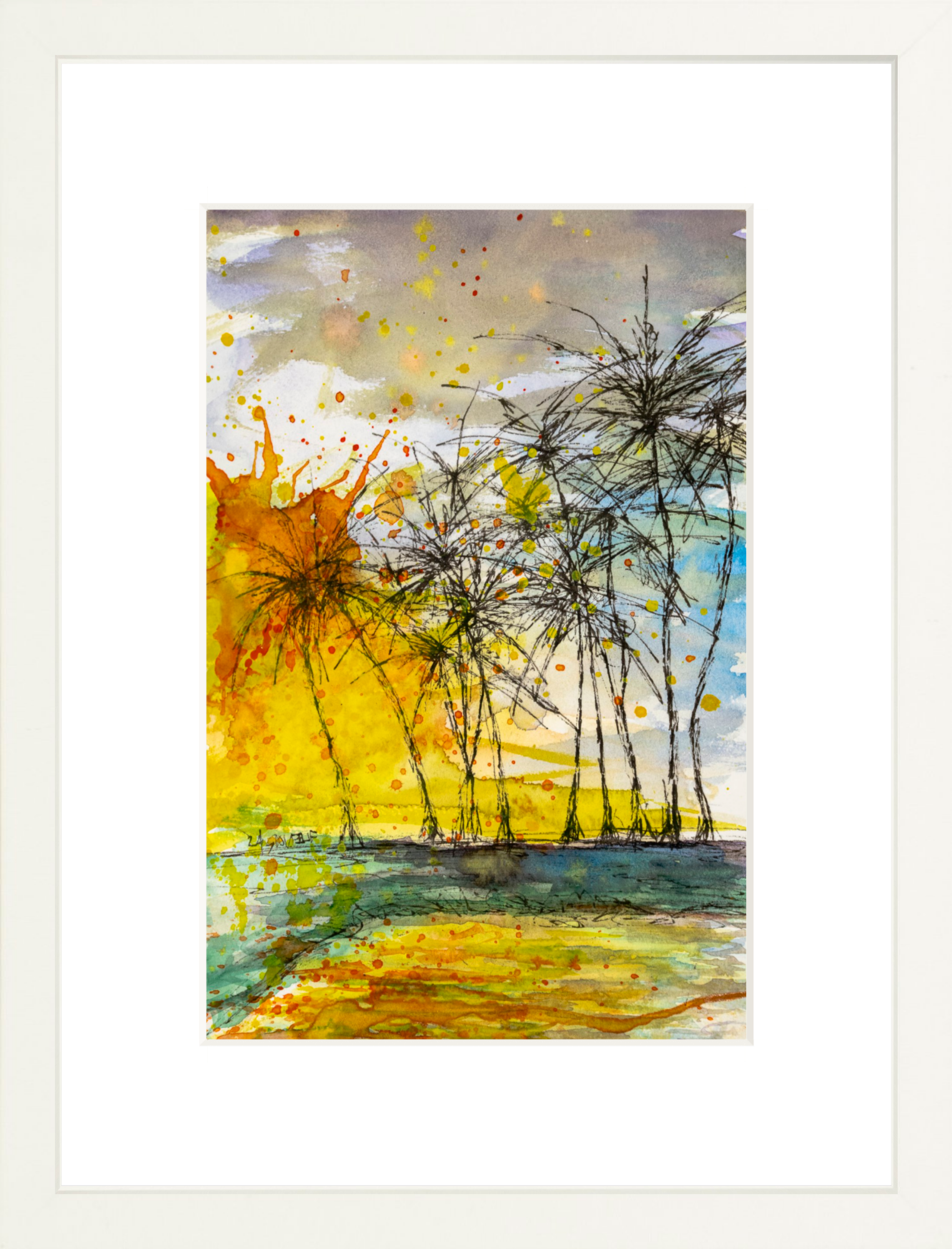 #Framed Print_8x12"_White