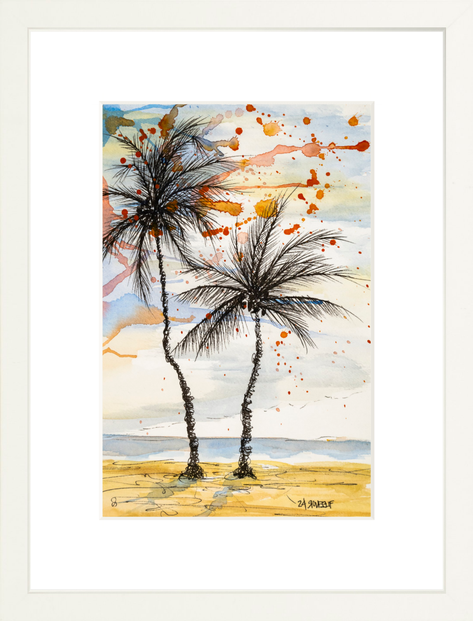 #Framed Print_8x12"_White