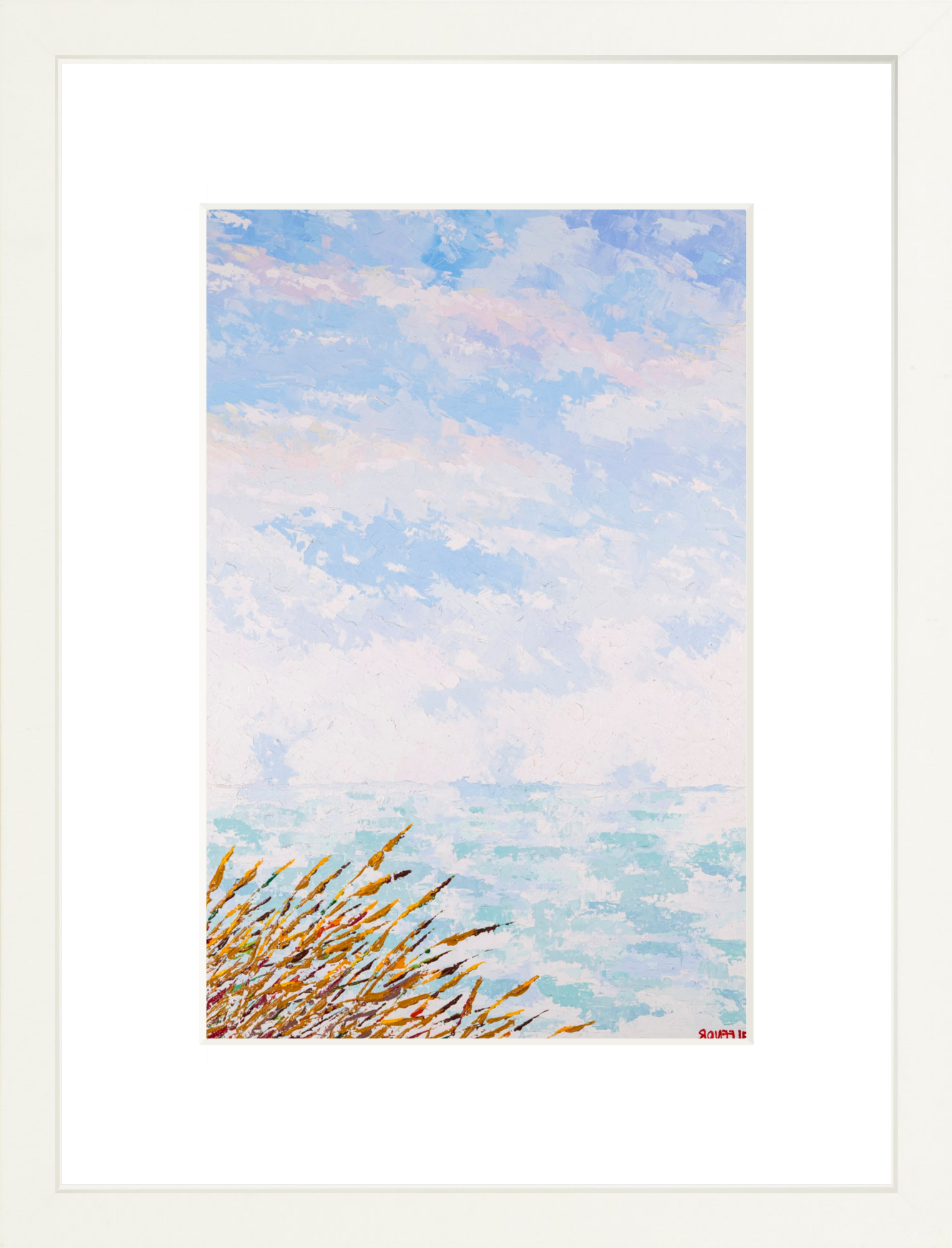 #Framed Print_8x12"_White