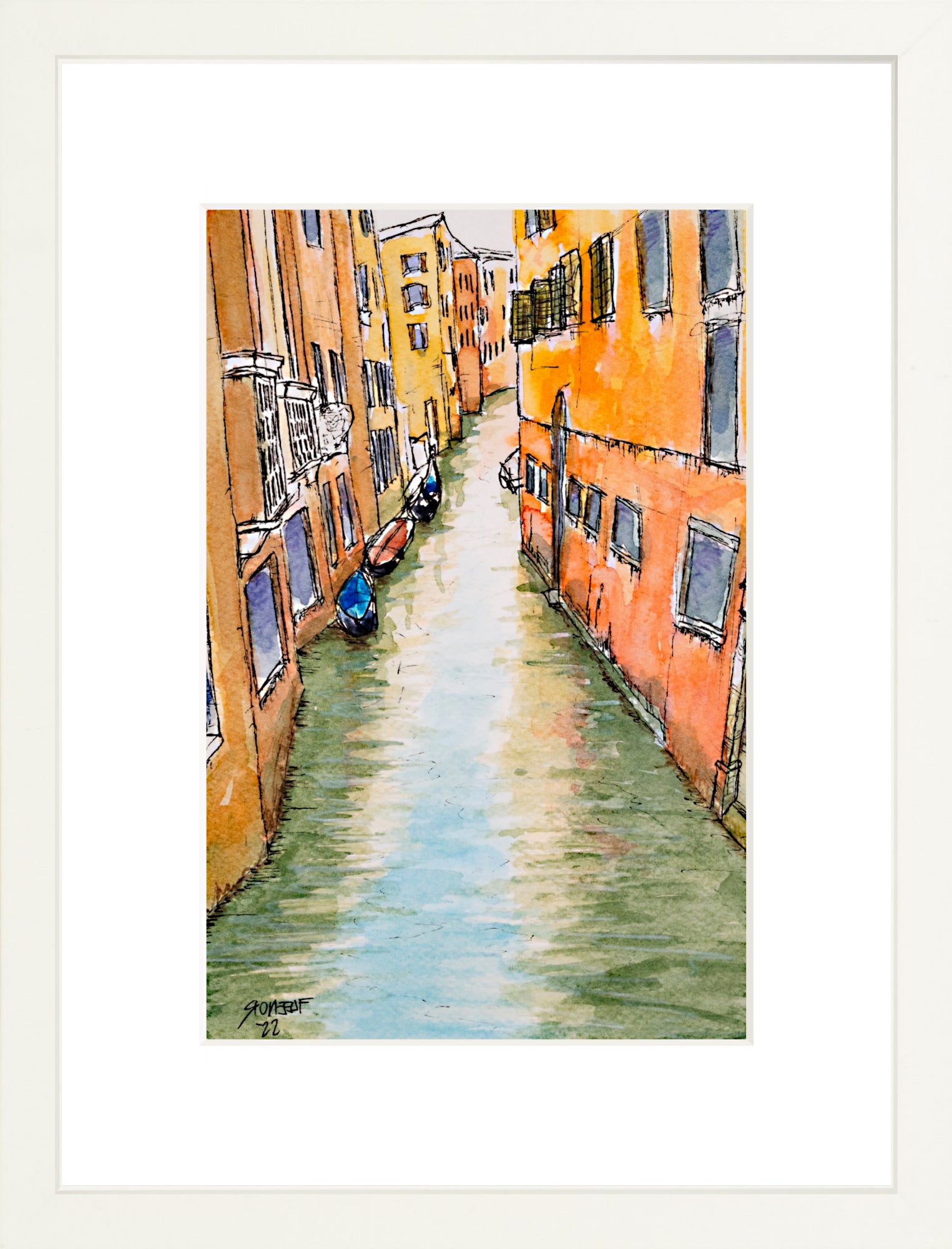 #Framed Print_8x12"_White