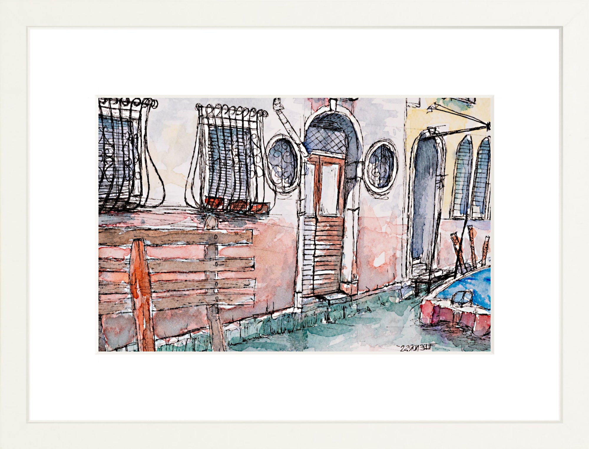 #Framed Print_8x12"_White