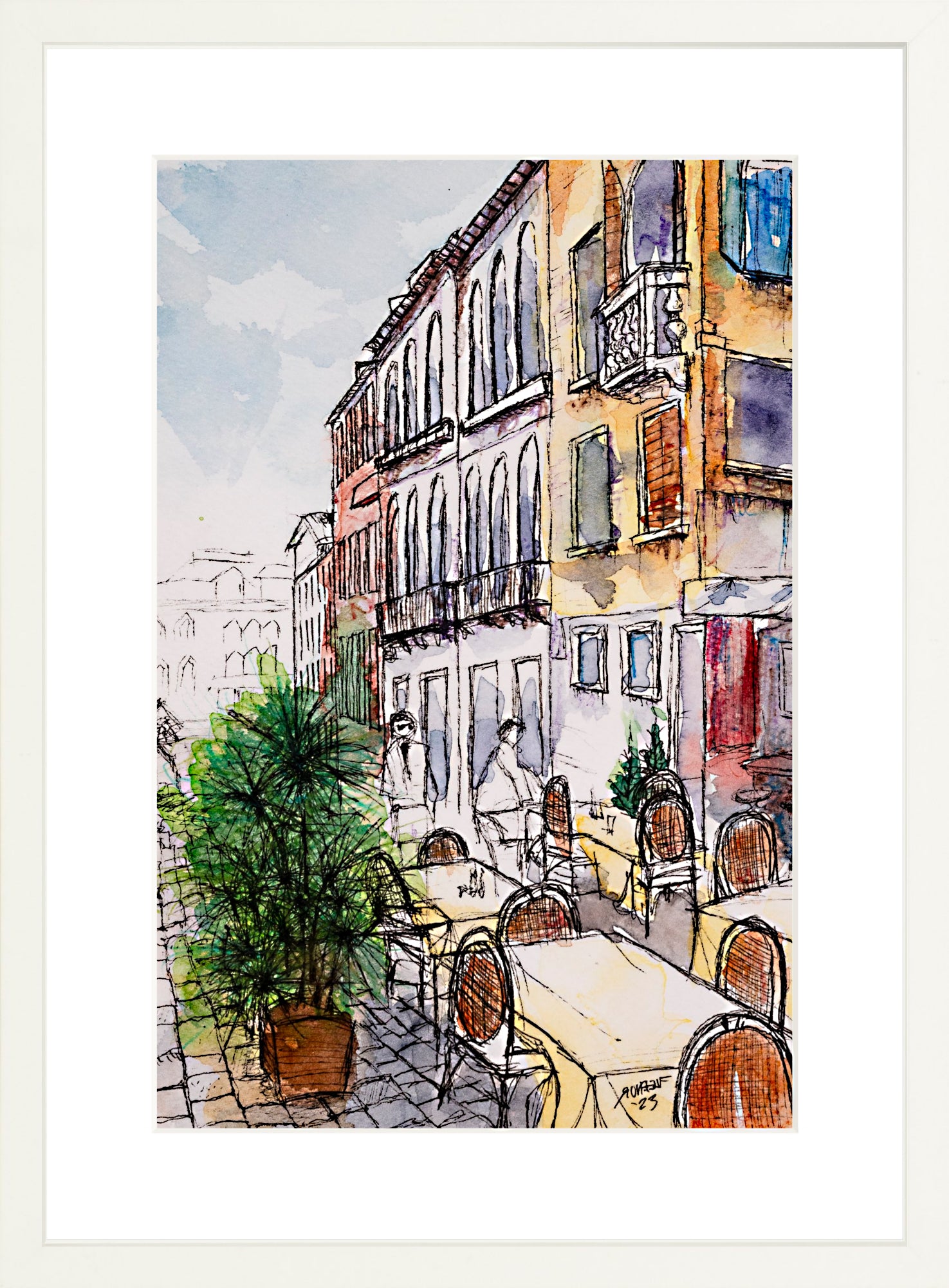 #Framed Print_12x18"_White