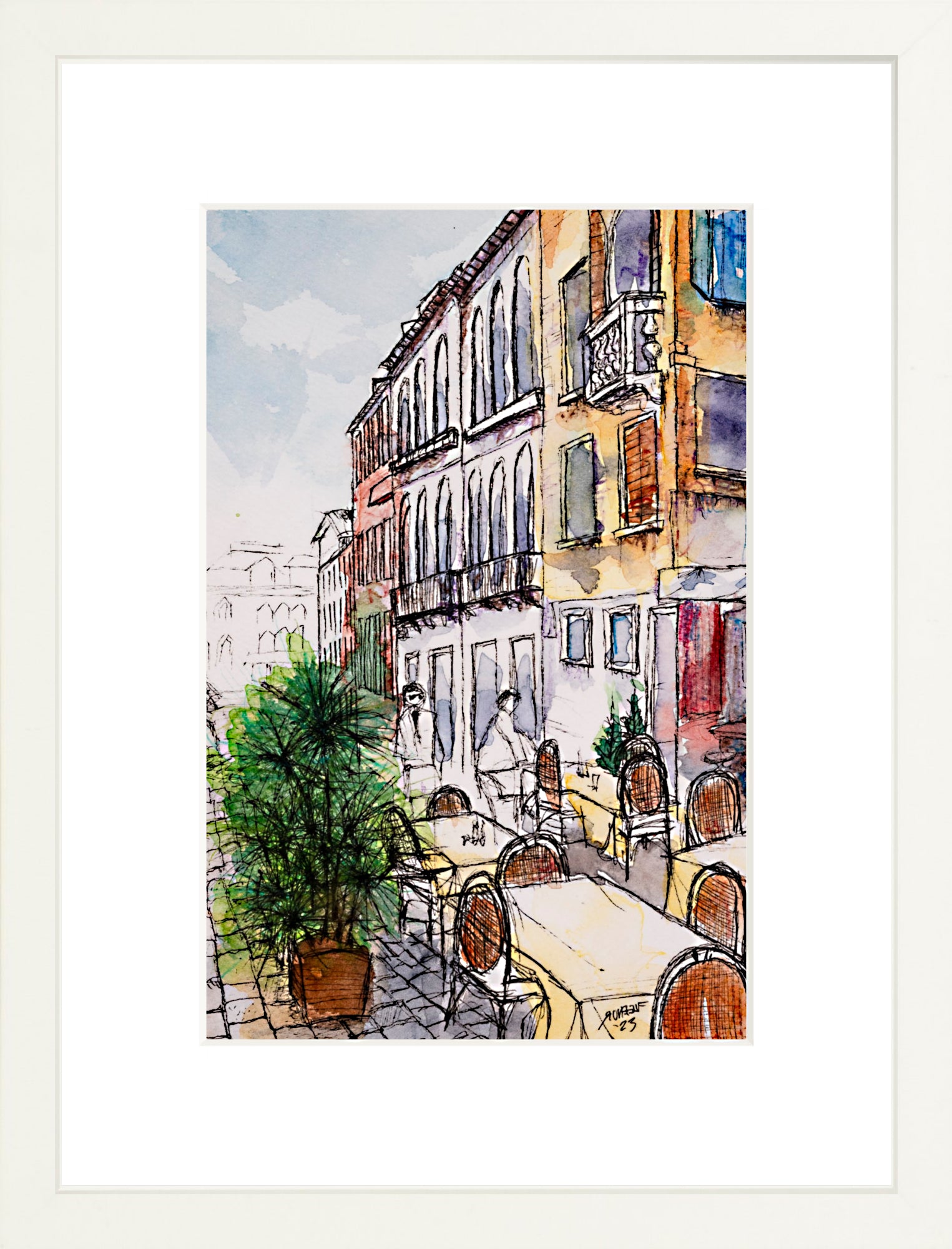 #Framed Print_8x12"_White