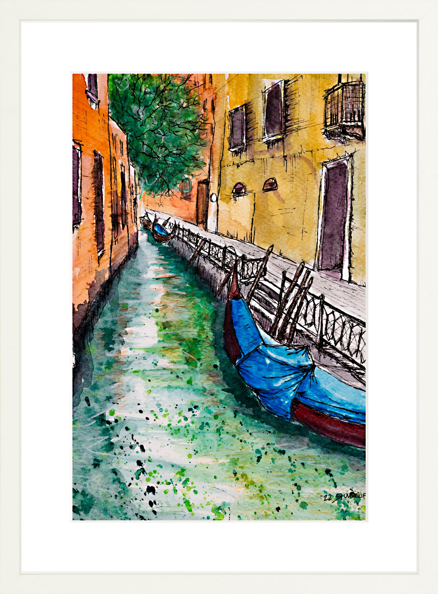 #Framed Print_12x18"_White