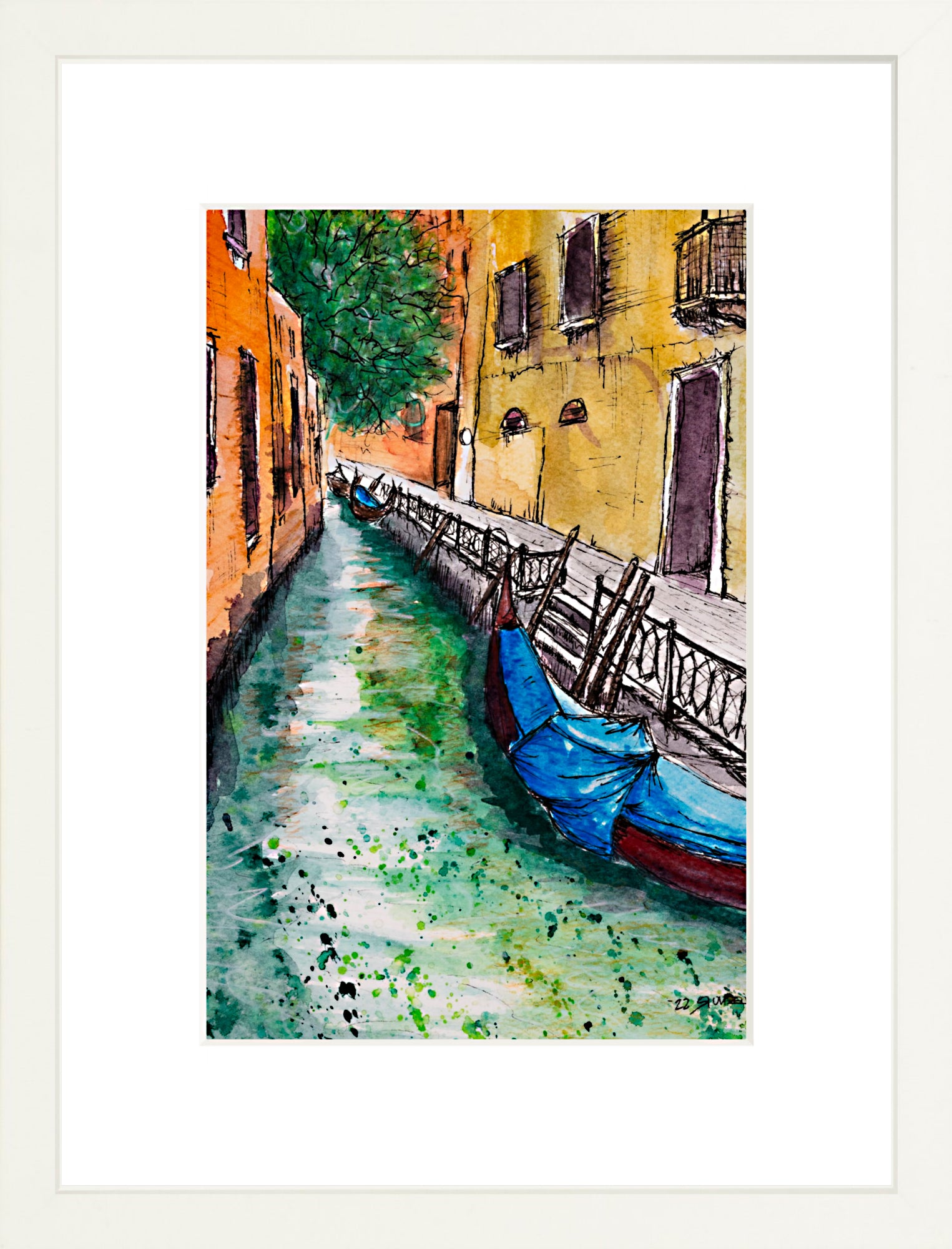 #Framed Print_8x12"_White