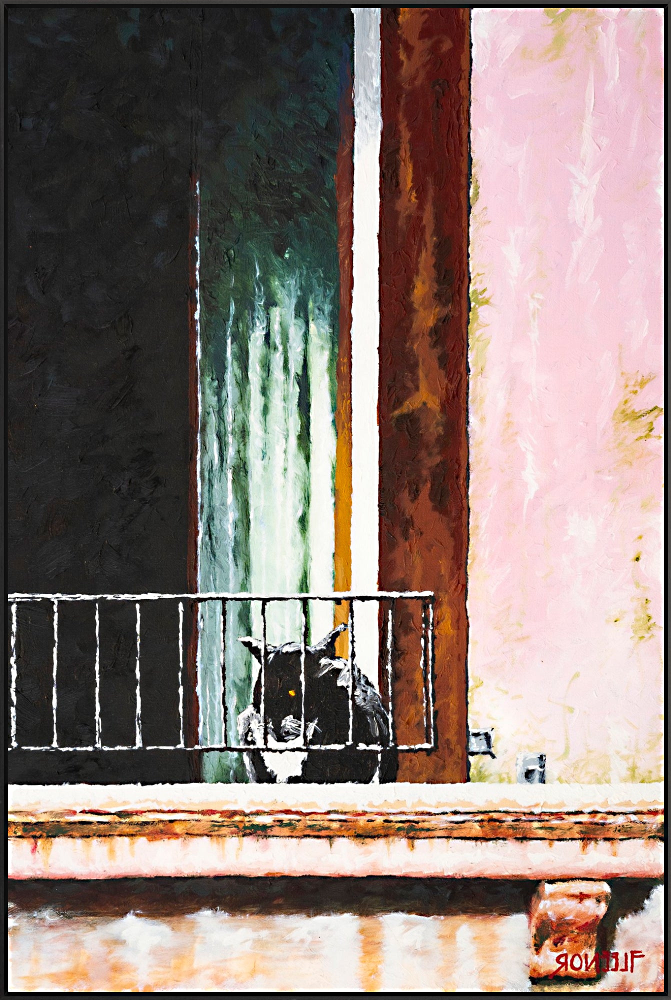 #Framed Canvas_40x60"_Black