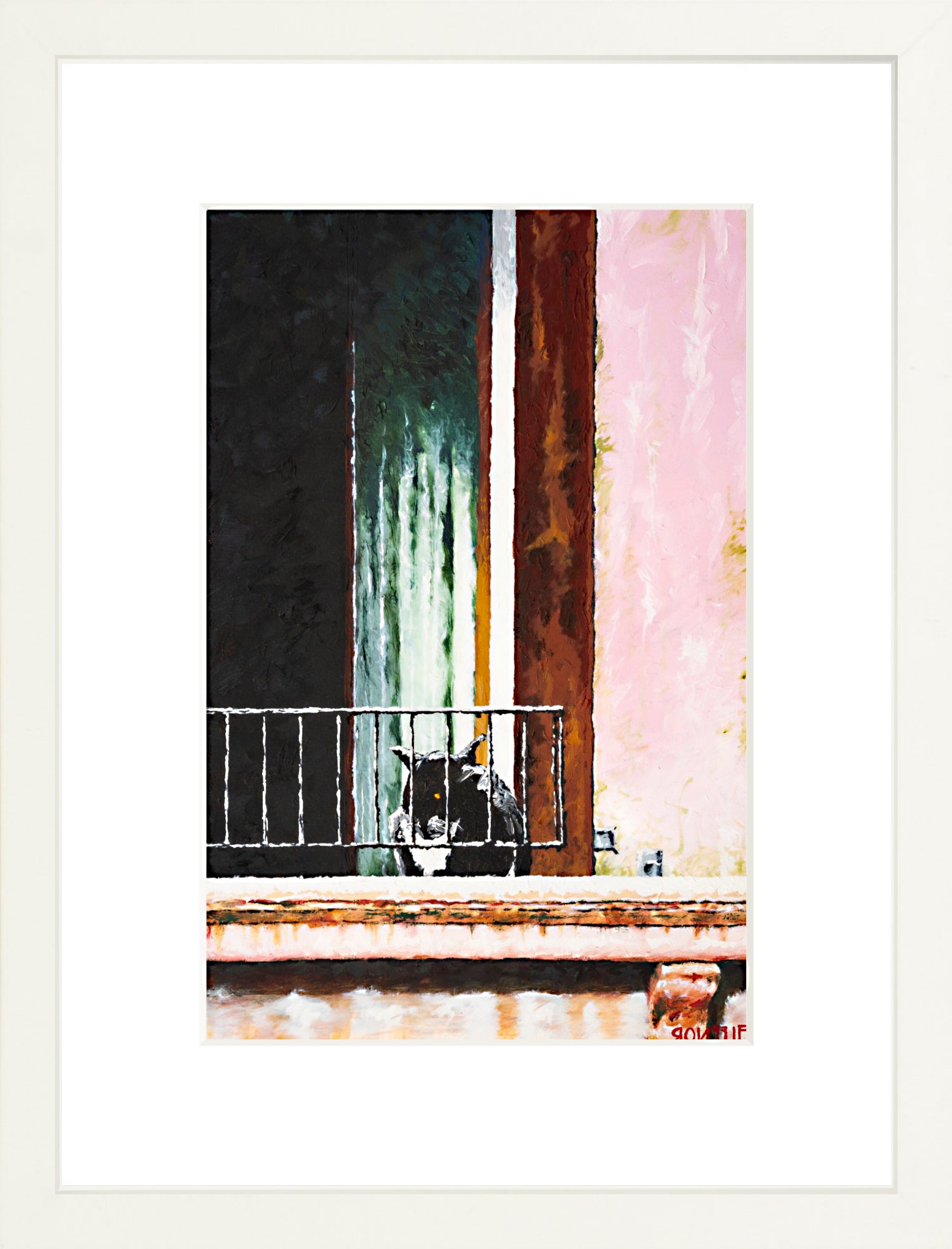 #Framed Print_8x12"_White