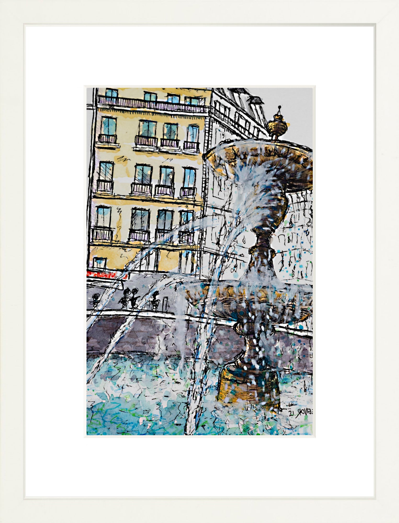 #Framed Print_8x12"_White