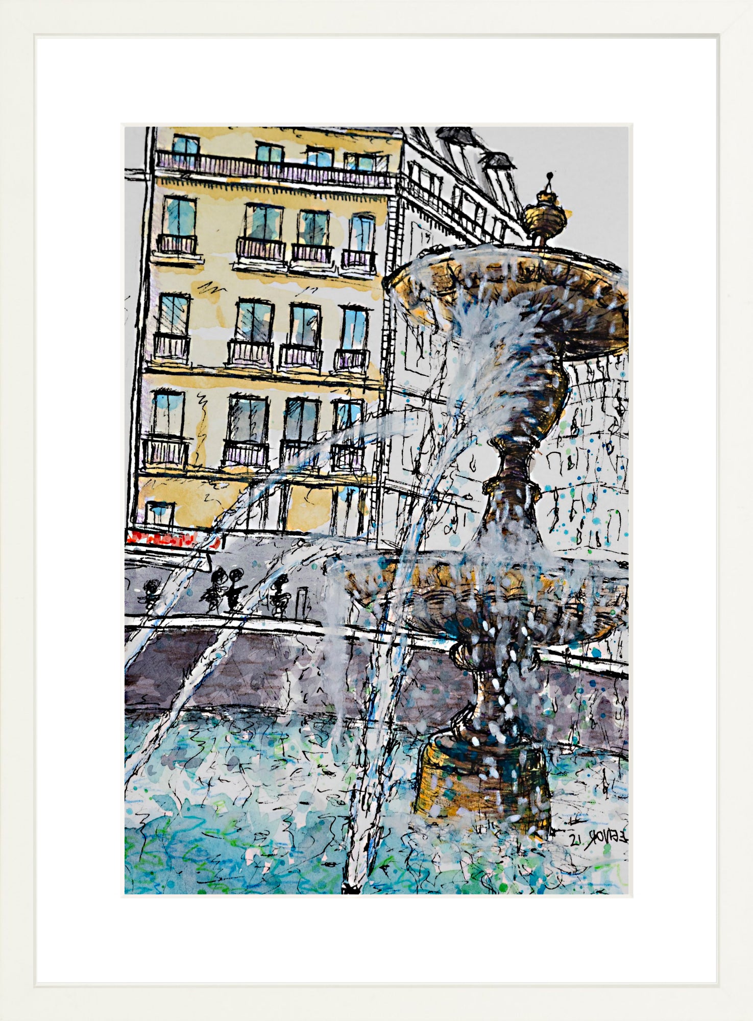 #Framed Print_12x18"_White