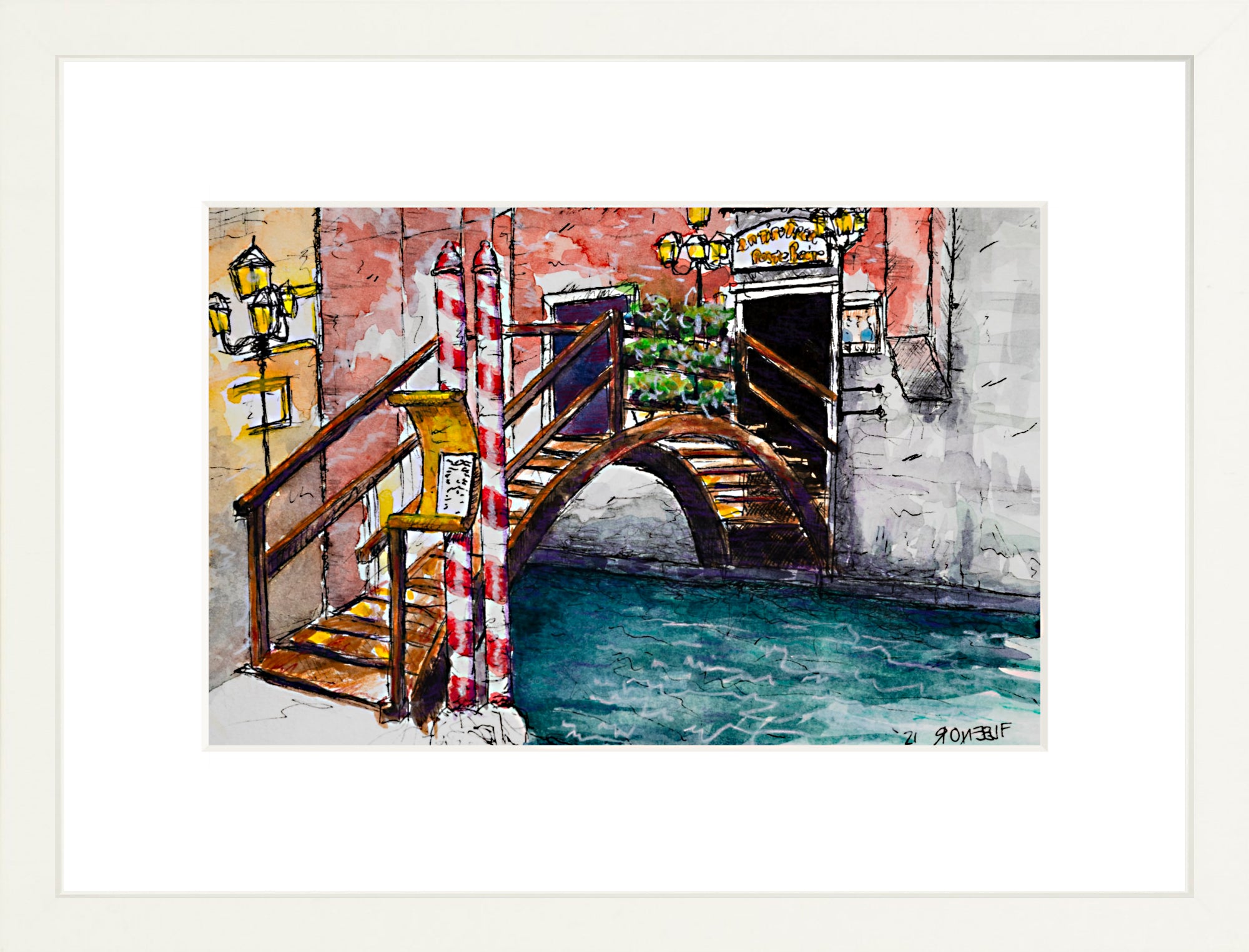 #Framed Print_8x12"_White