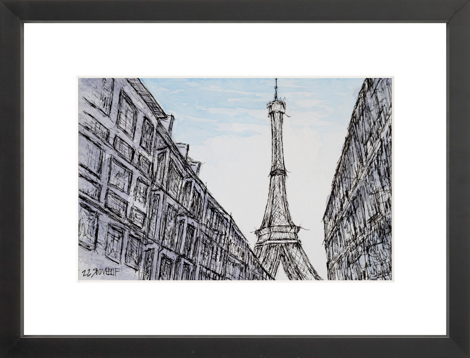 #Framed Print_8x12"_Black