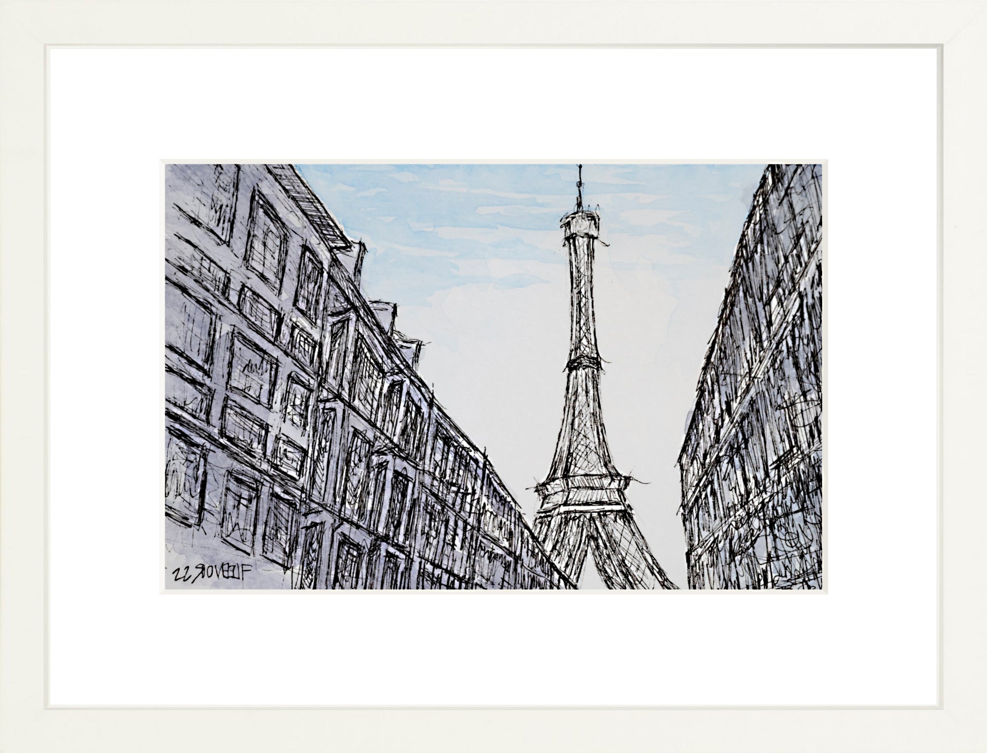 #Framed Print_8x12"_White