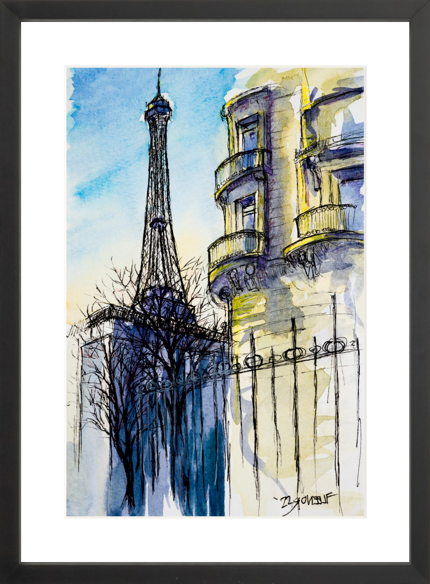 #Framed Print_12x18"_Black