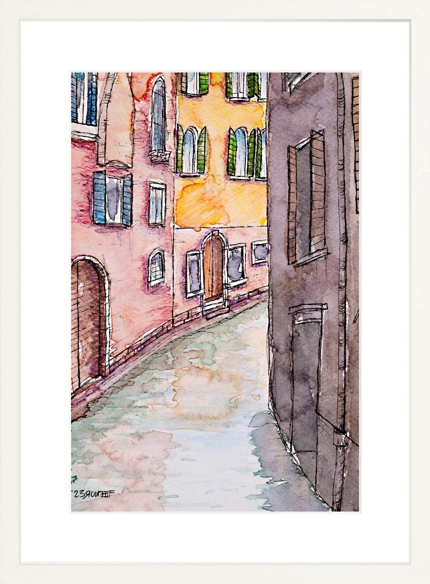 #Framed Print_12x18"_White