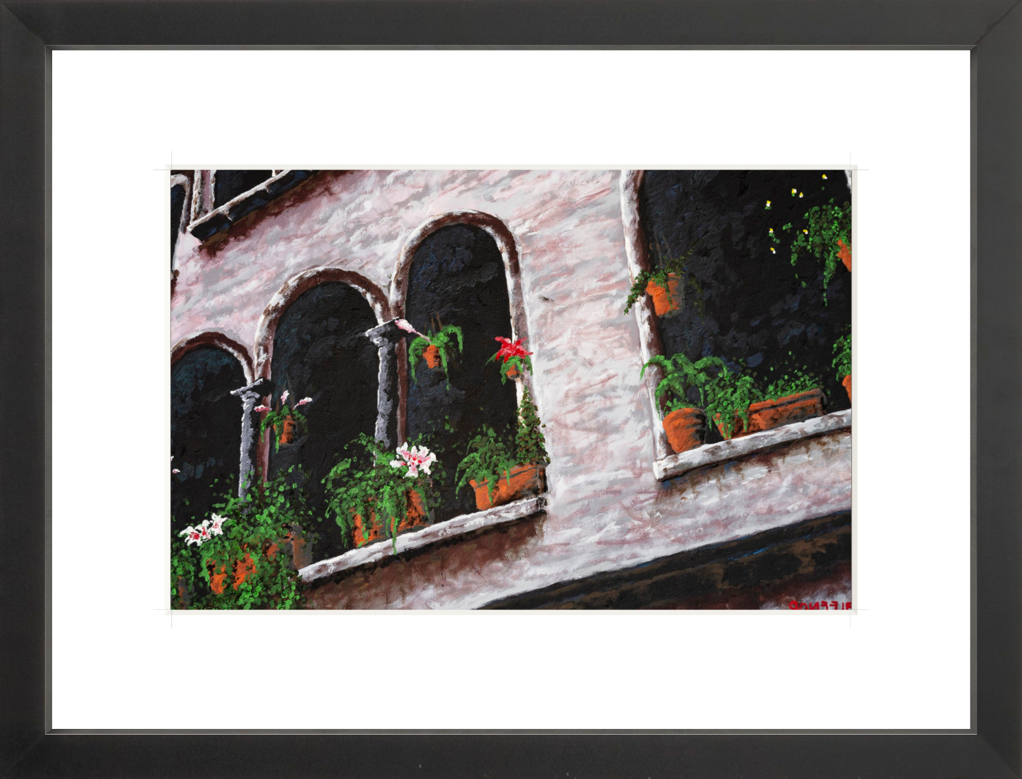 #Framed Print_12x8"_Black
