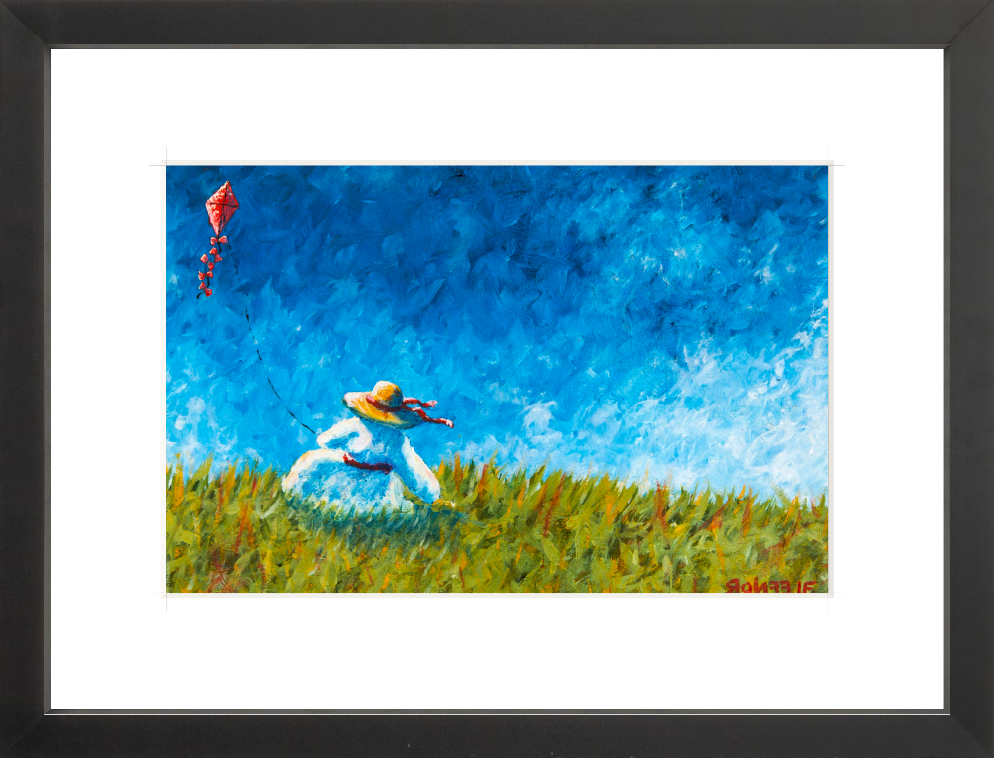 #Framed Print_12x8"_Black