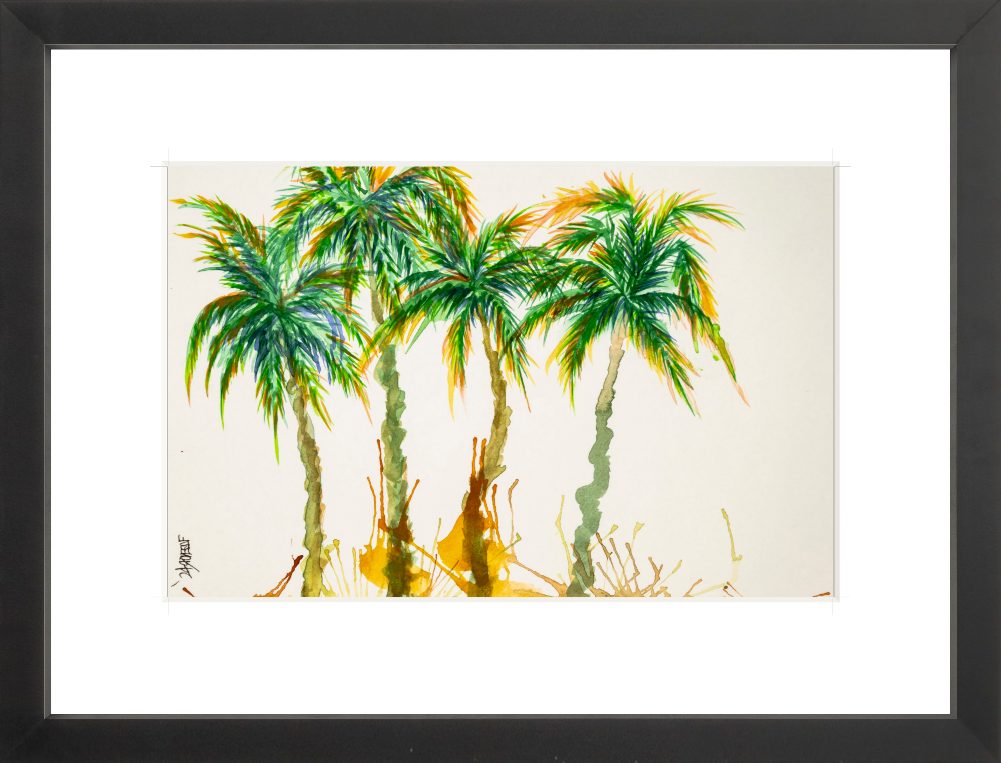 #Framed Print_12x8"_Black