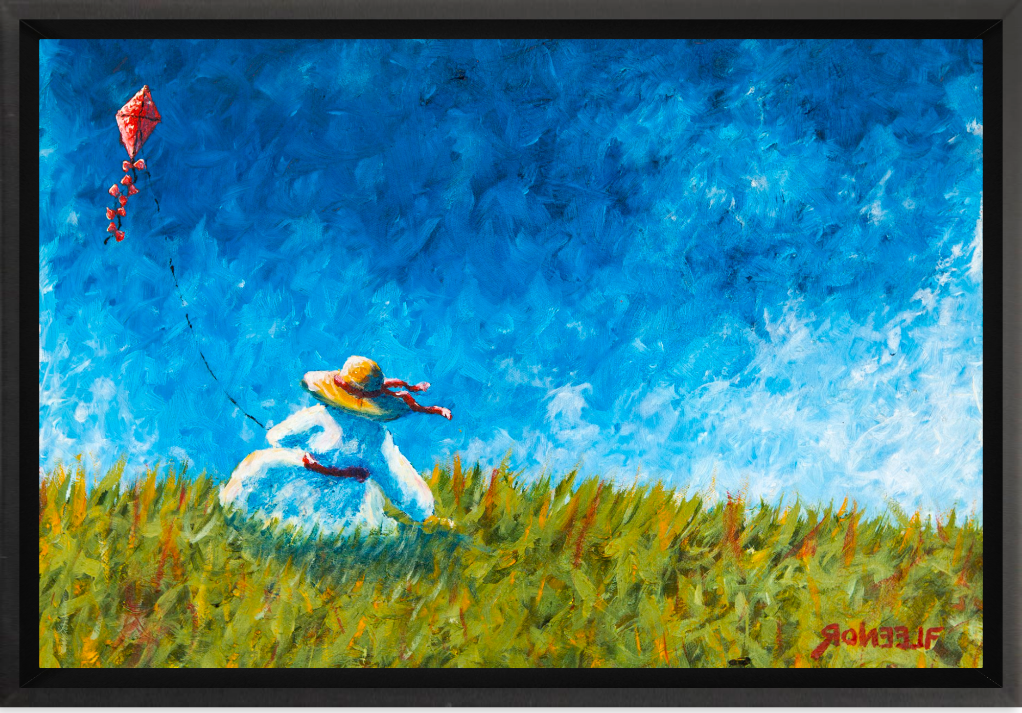 #Framed Canvas_12x8"_Black