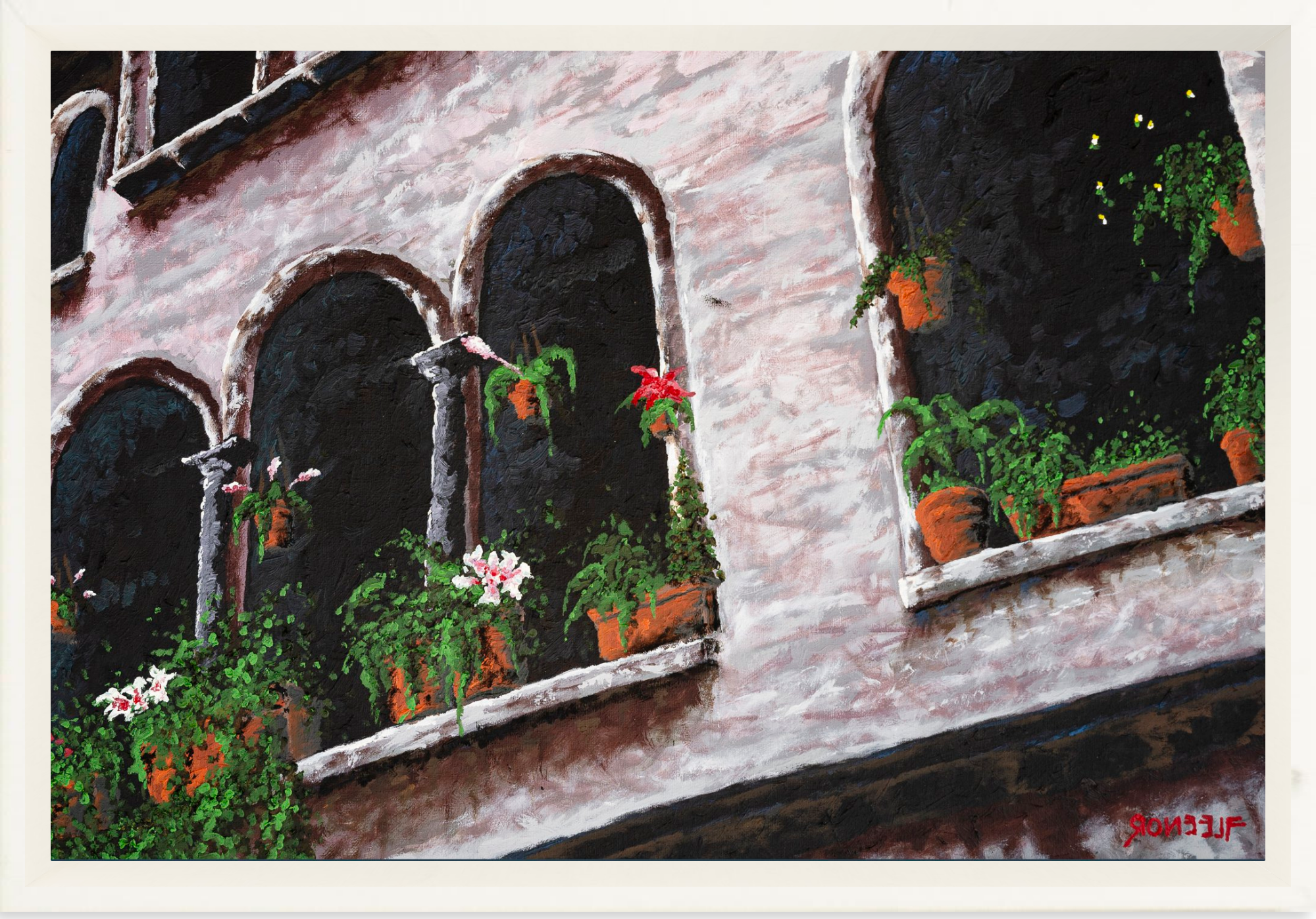 #Framed Canvas_12x8"_White