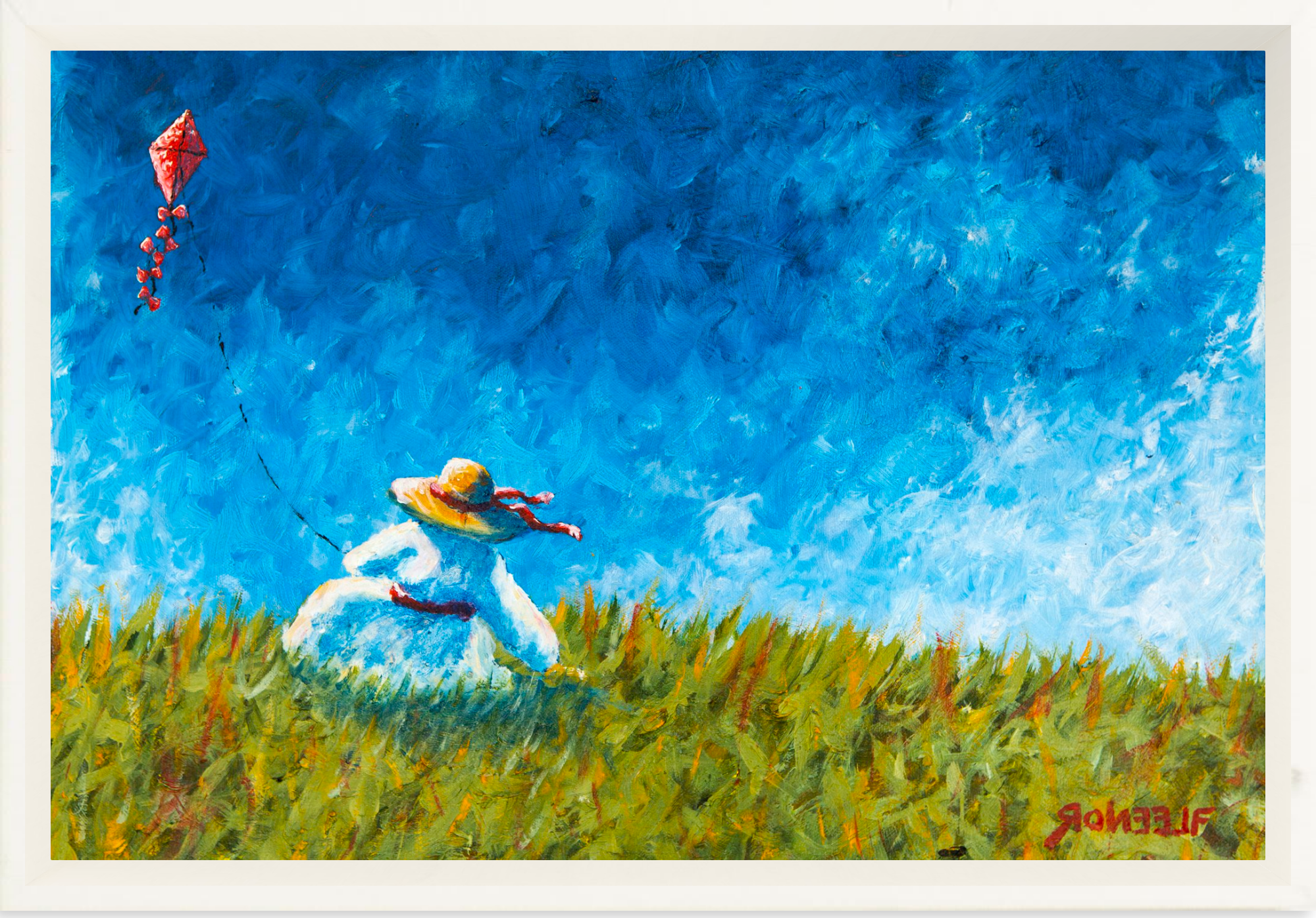 #Framed Canvas_12x8"_White