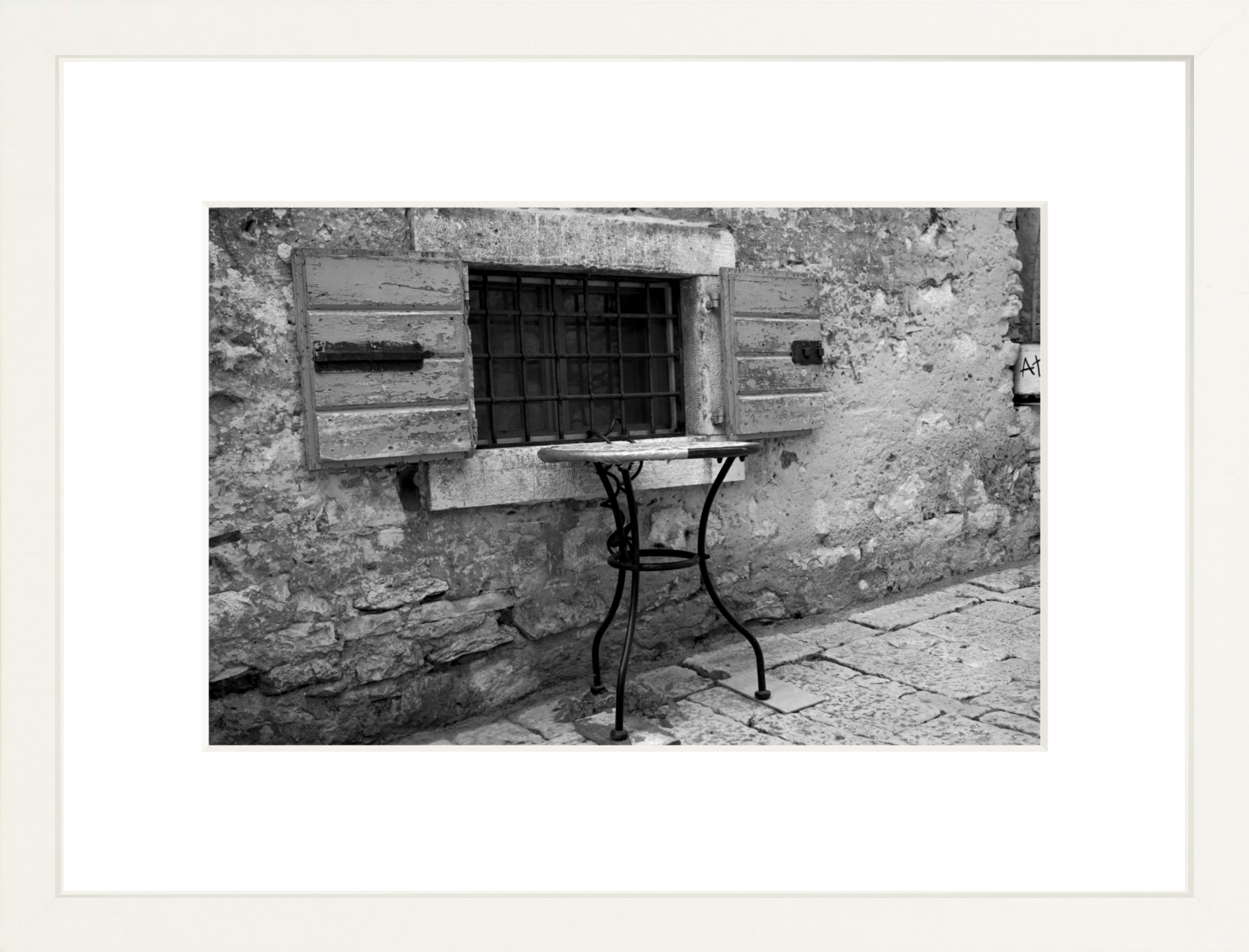 #Framed Print_12x8"_White