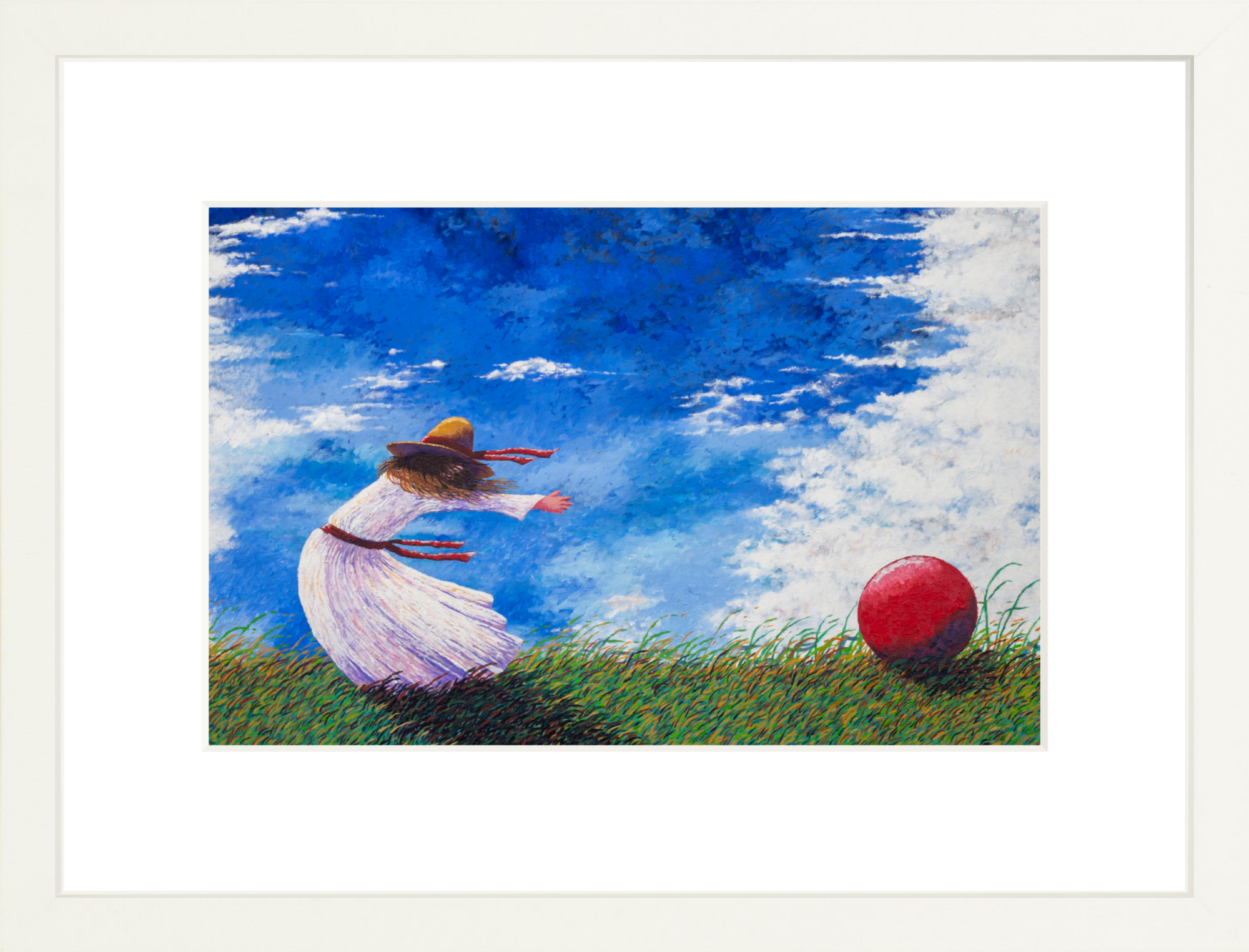 #Framed Print_12x8"_White