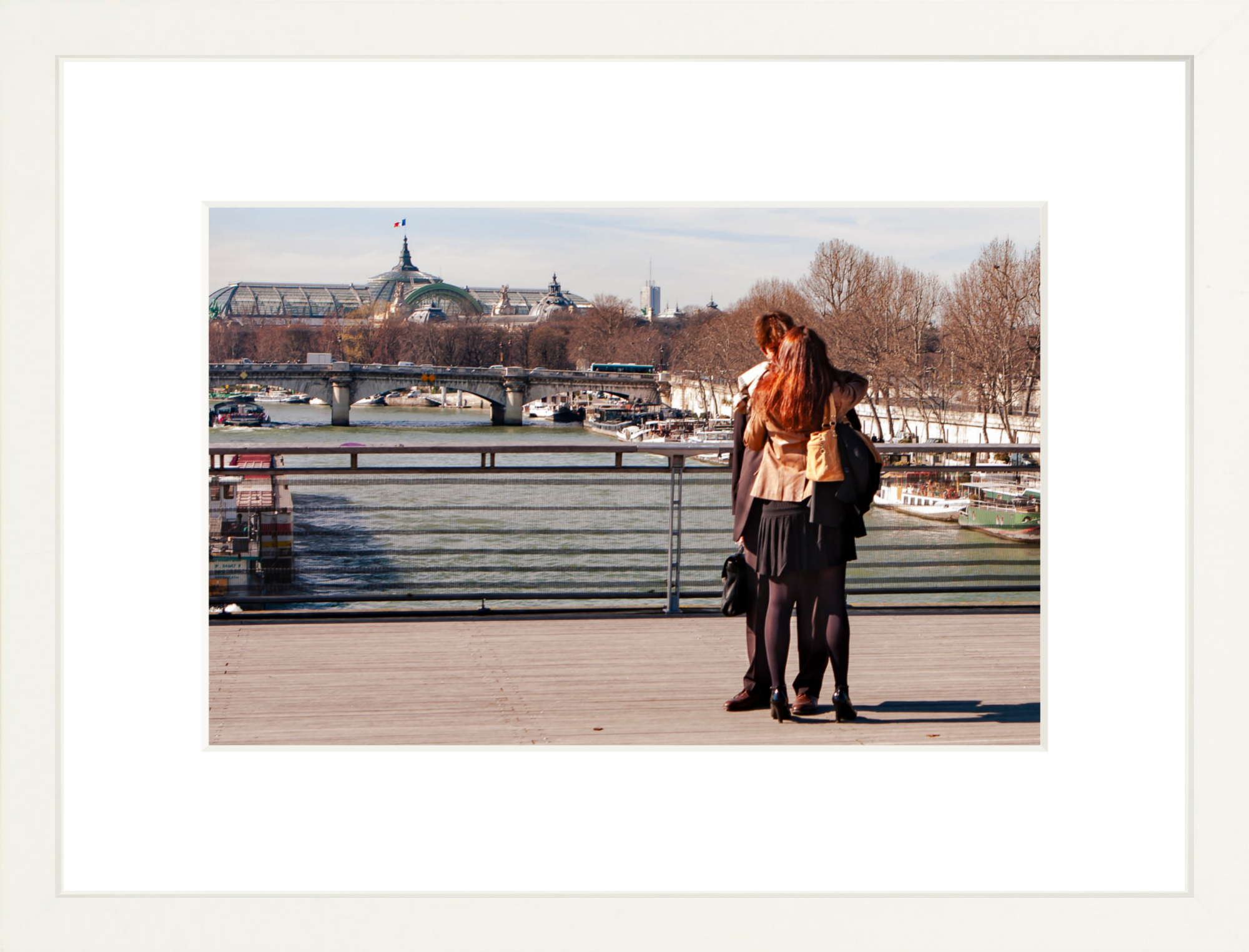 #Framed Print_12x8"_White