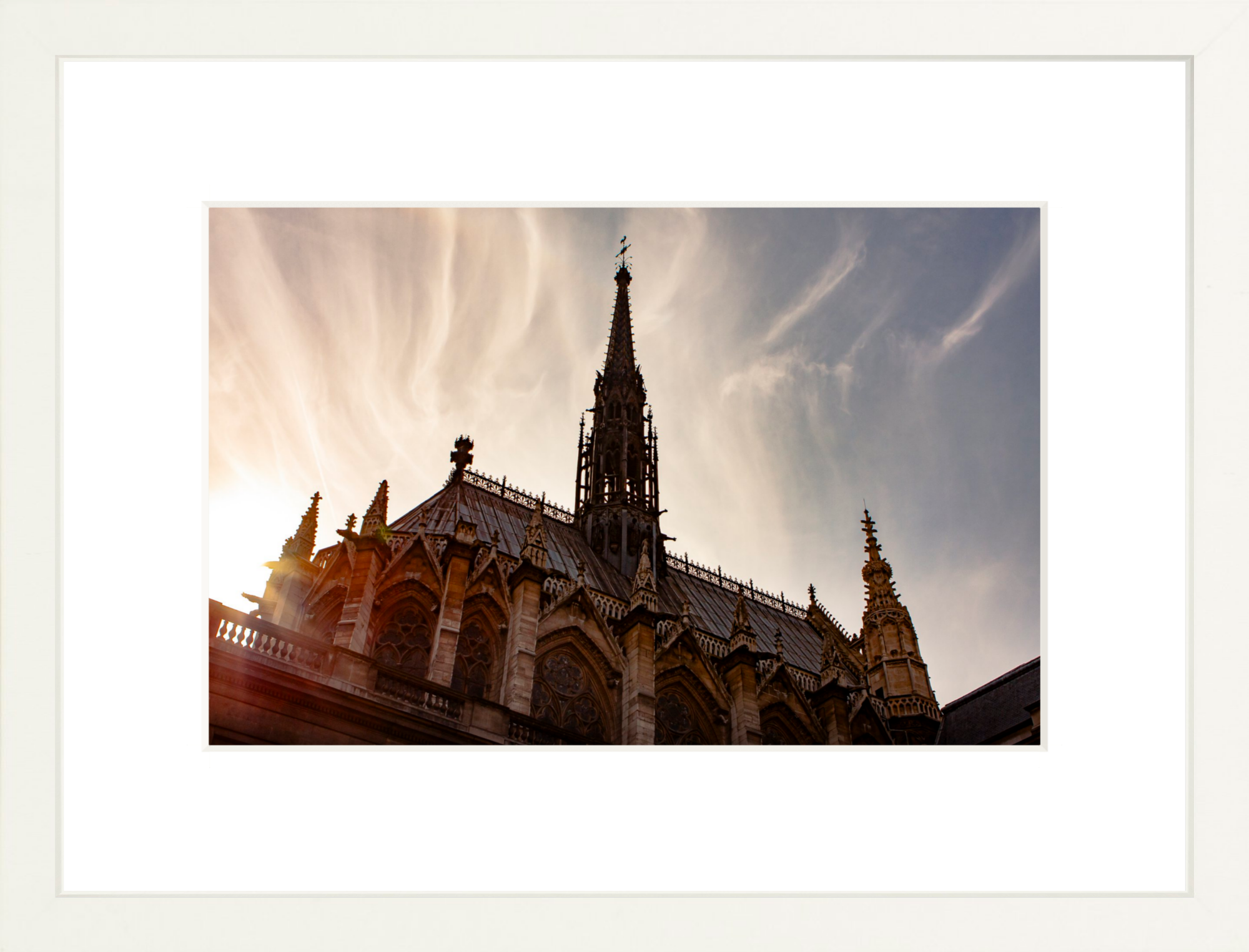 #Framed Print_12x8"_White