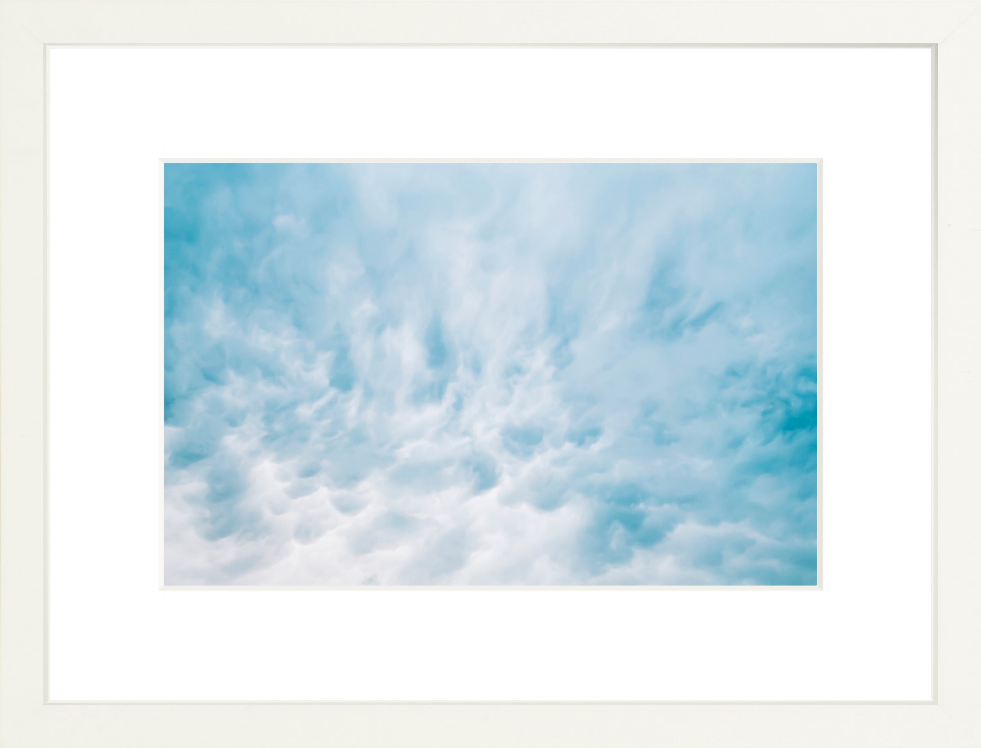 #Framed Print_12x8"_White