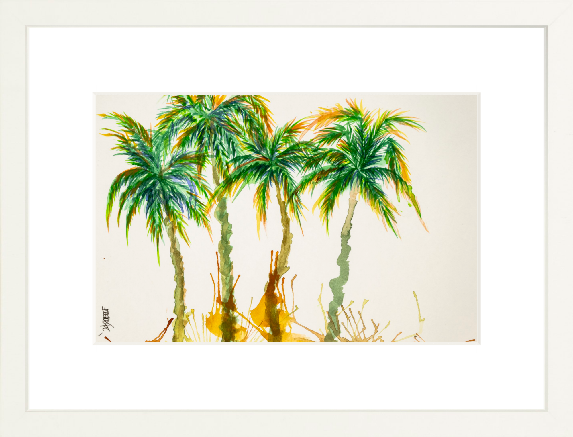 #Framed Print_12x8"_White