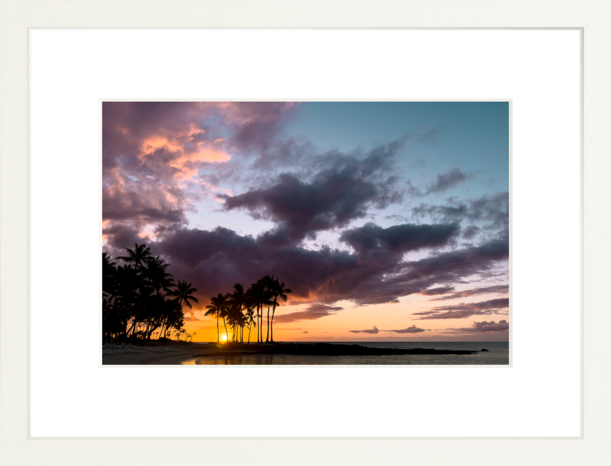 #Framed Print_12x8"_White