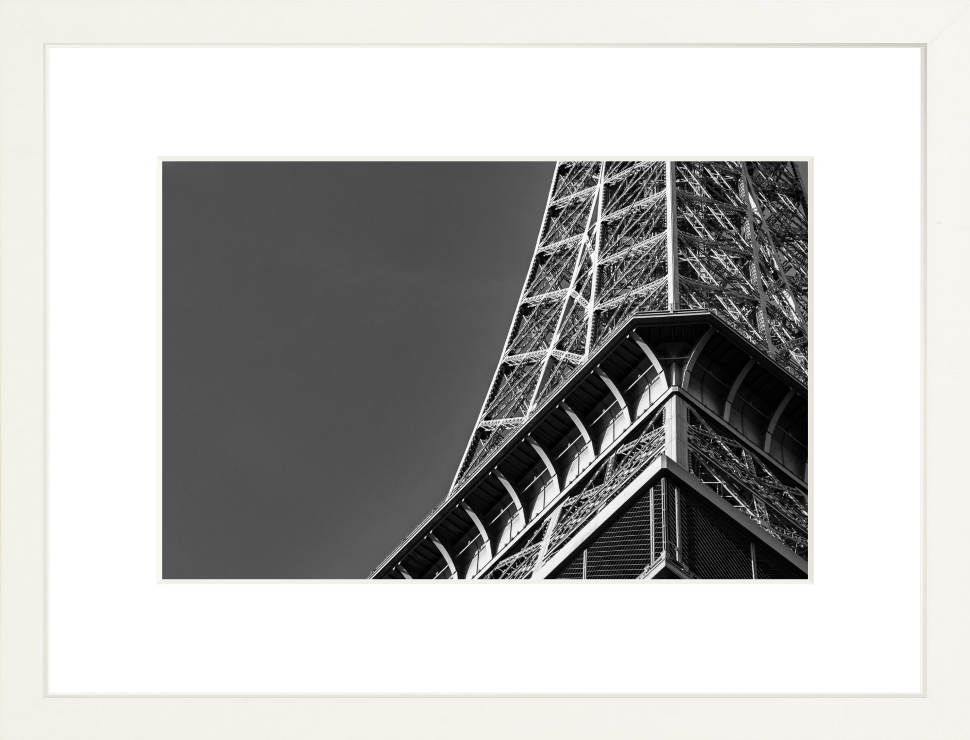 #Framed Print_12x8"_White