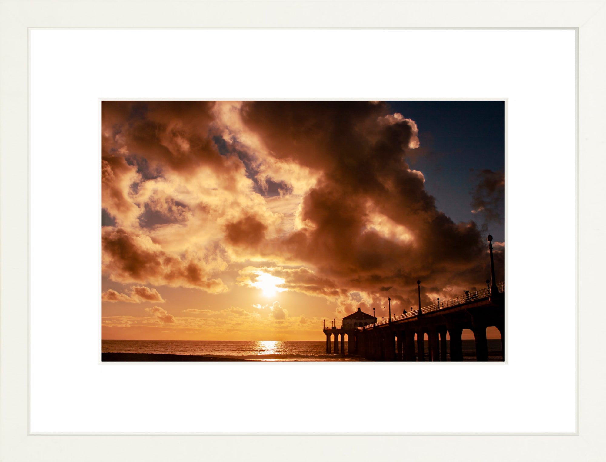 #Framed Print_12x8"_White