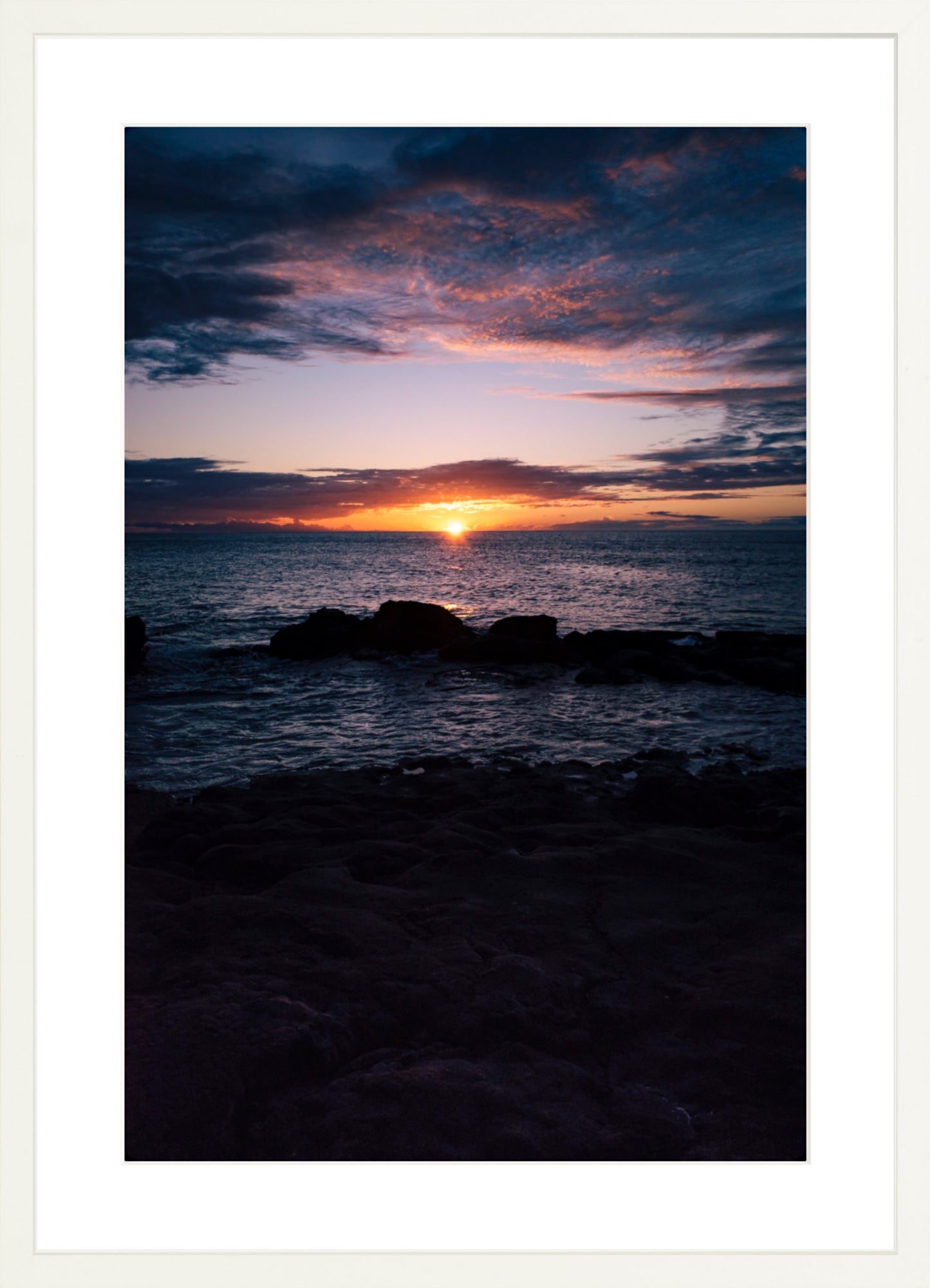 #Framed Print_16x24"_White