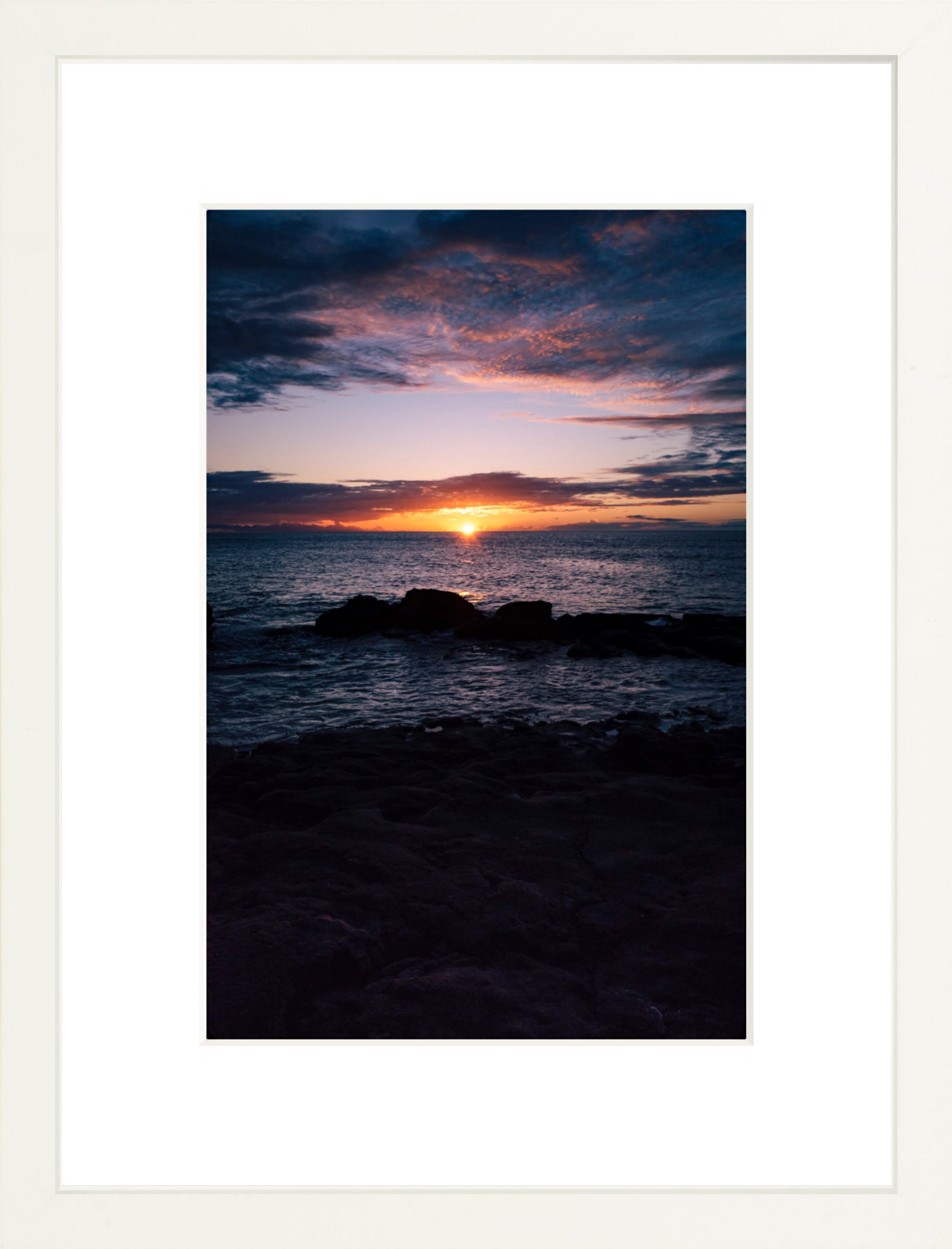 #Framed Print_8x12"_White
