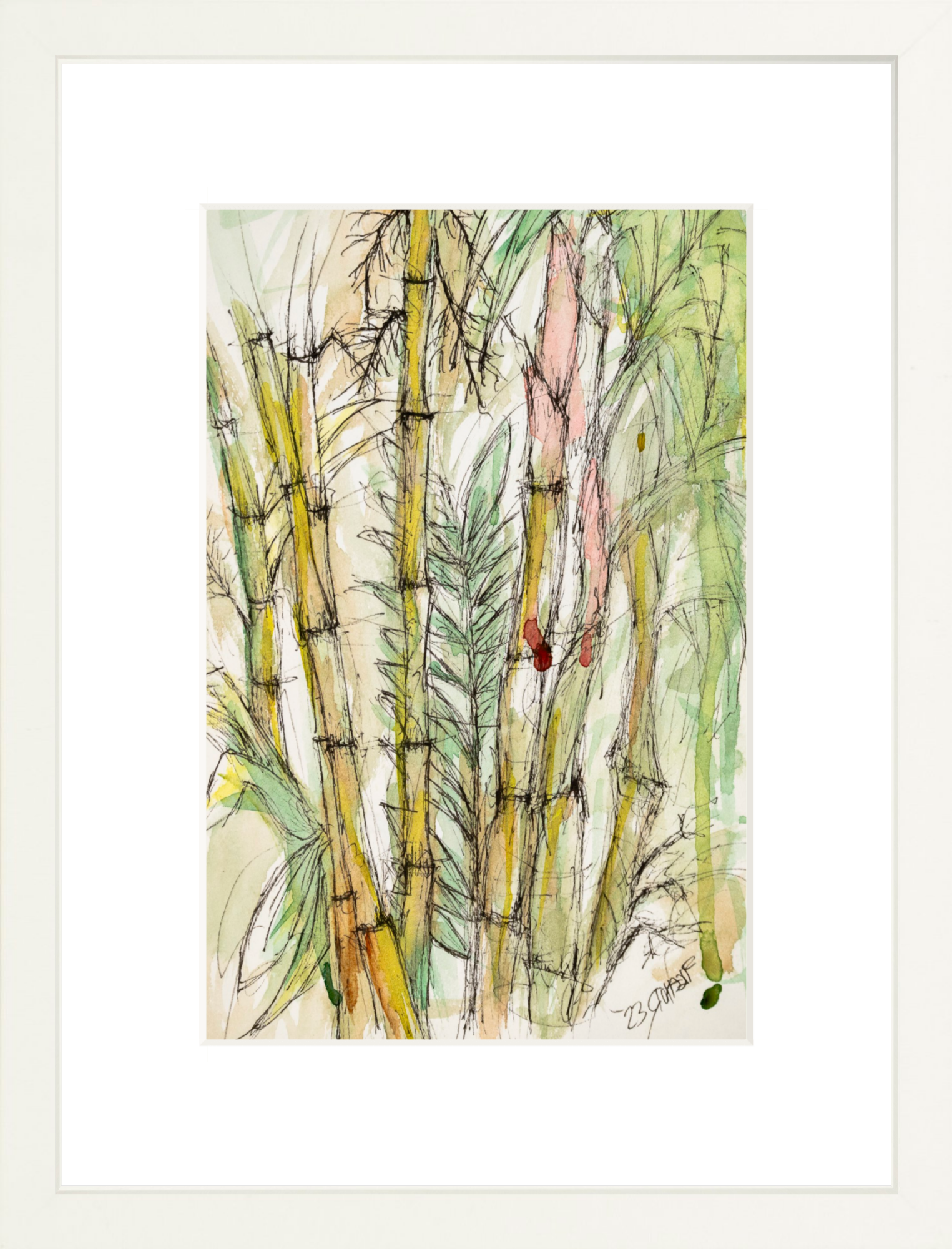 #Framed Print_8x12"_White