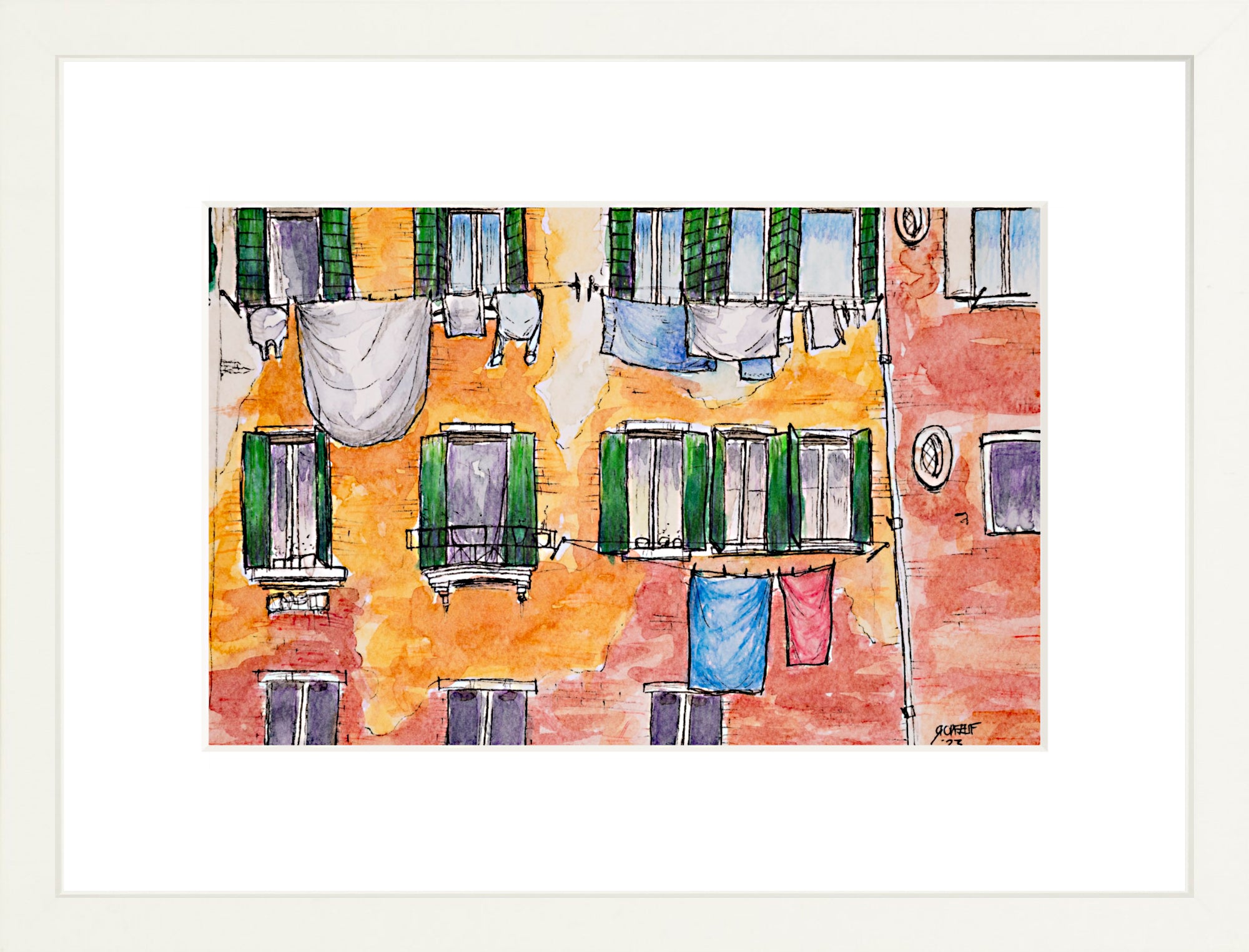 #Framed Print_8x12"_White